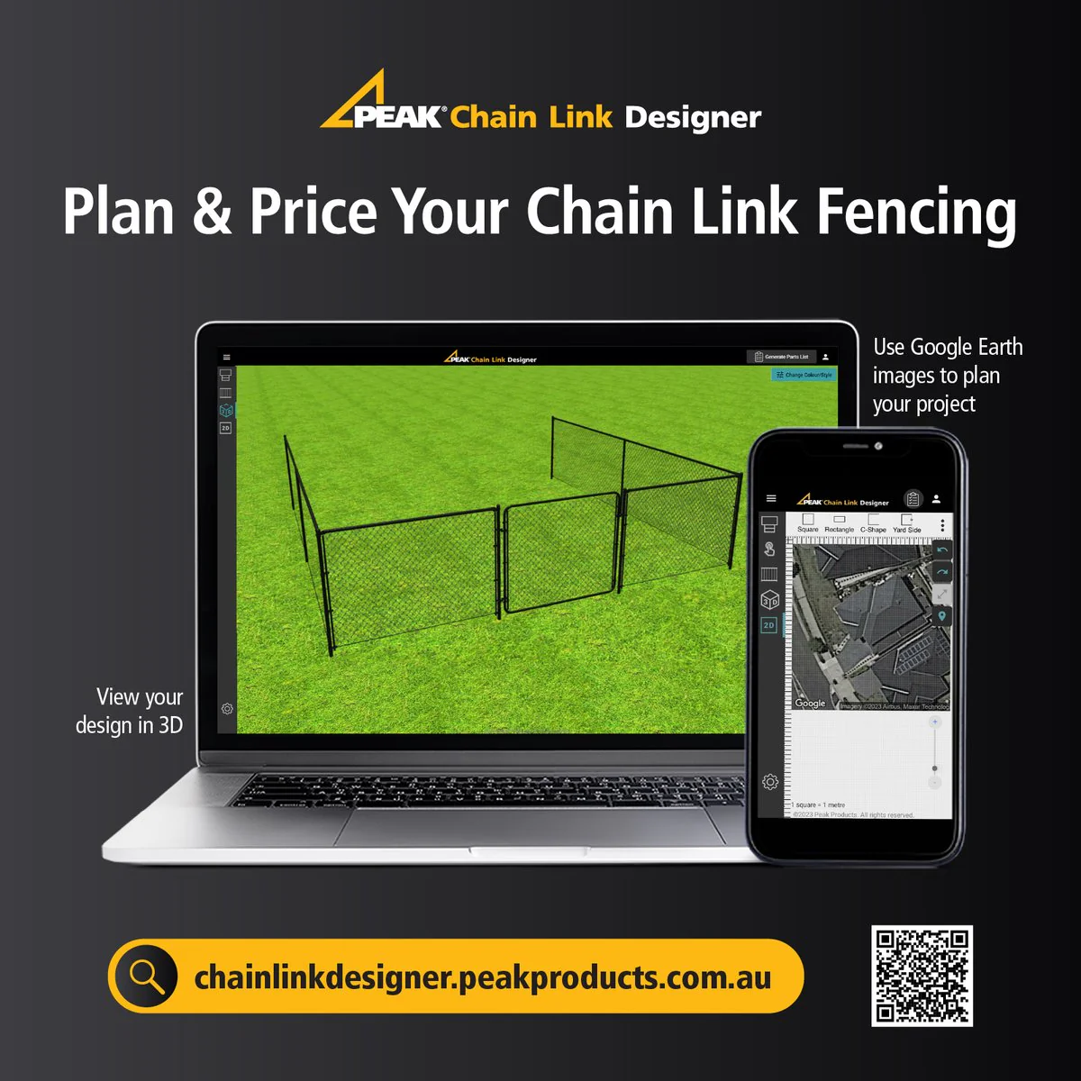 Peak Chain Link Fencing 32mm Black Rail End Assembly - Durable Aluminium - Easy Installation - Image 2
