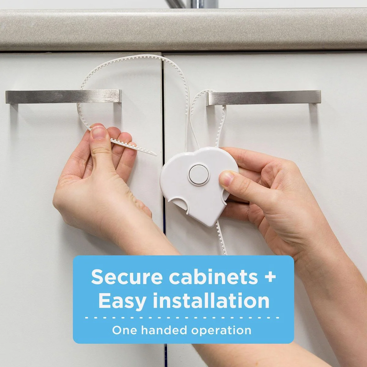 Perma Child Safety Adjustable Cabinet Locks - Plastic - 3 Pack - Easy to Operate - Image 3