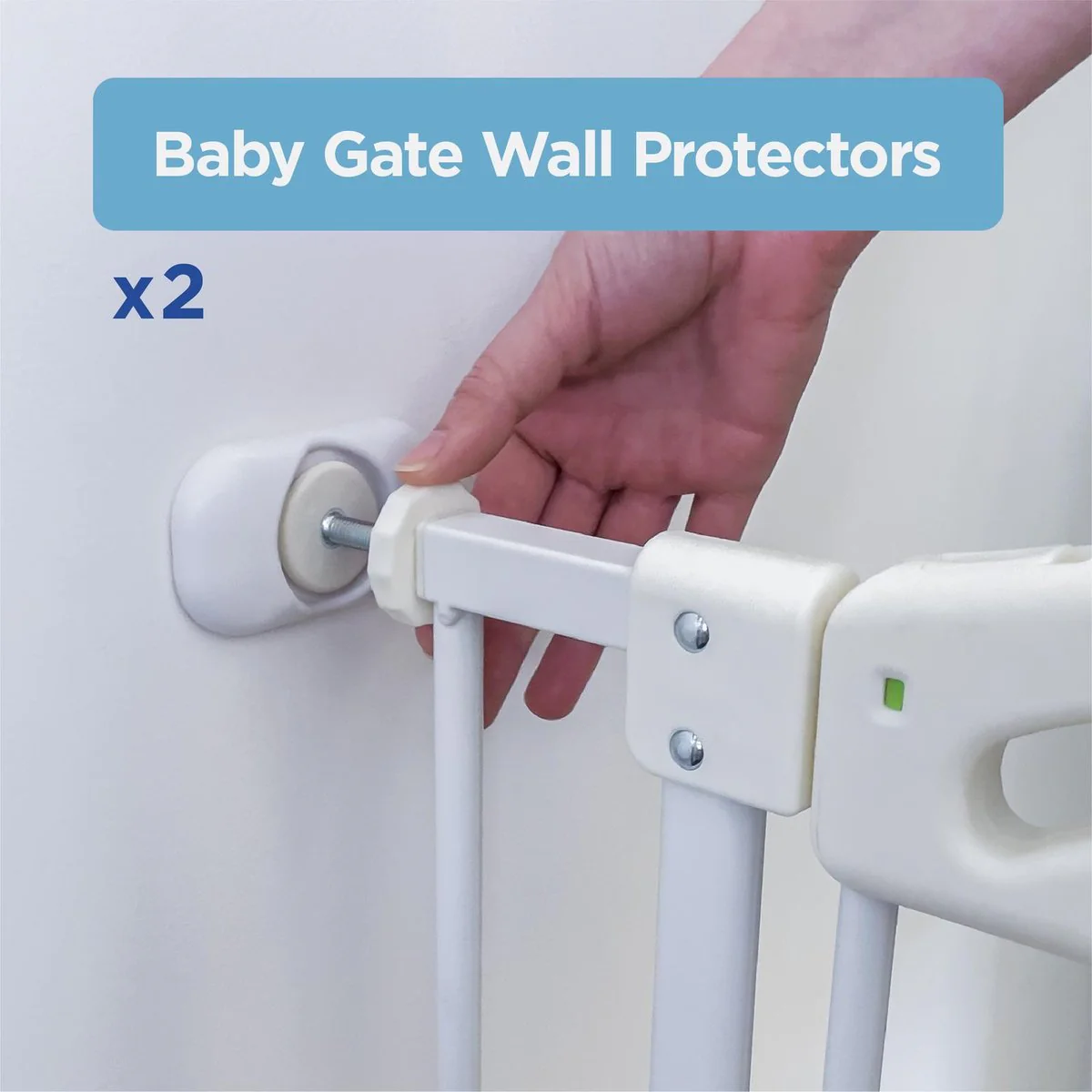 Perma Child Safety Baby Gate Wall Protectors - 2 Pack - Soft Rubber - Wall Protection - Image 2
