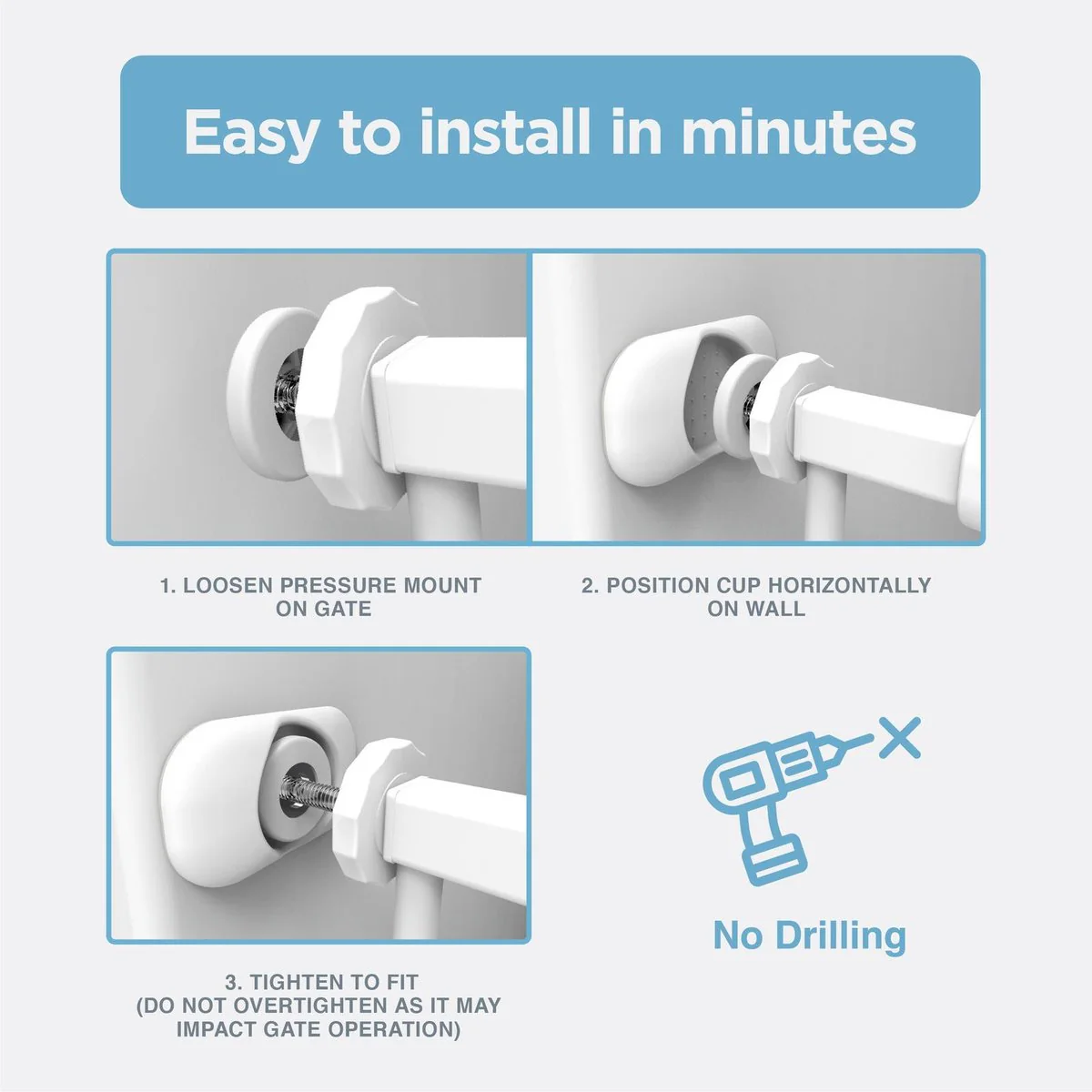 Perma Child Safety Baby Gate Wall Protectors - 2 Pack - Soft Rubber - Wall Protection - Image 5