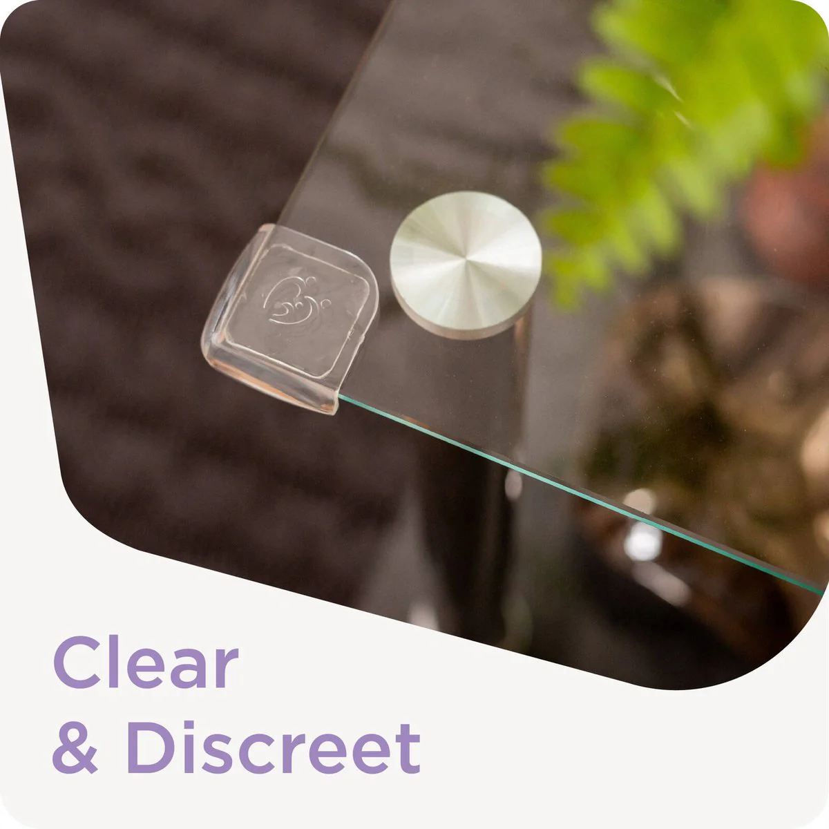 Perma Child Safety Clear Adhesive Corner Protectors 4 Pack - 40mm x 40mm - BPA-Free PVC - Image 3