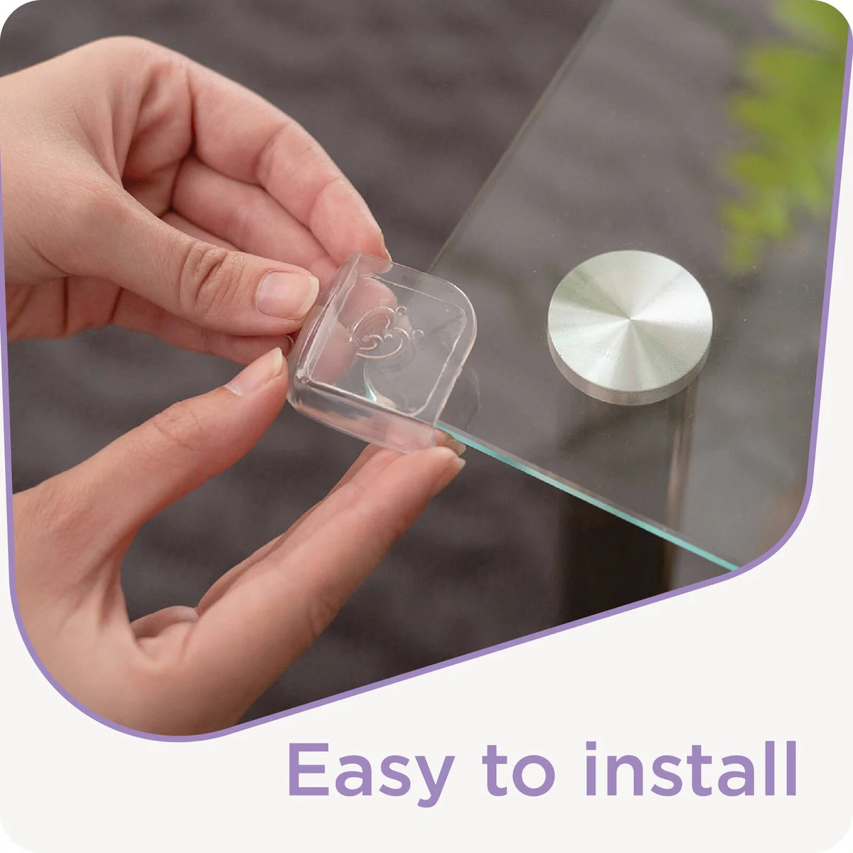 Perma Child Safety Clear Adhesive Corner Protectors 4 Pack - 40mm x 40mm - BPA-Free PVC - Image 5