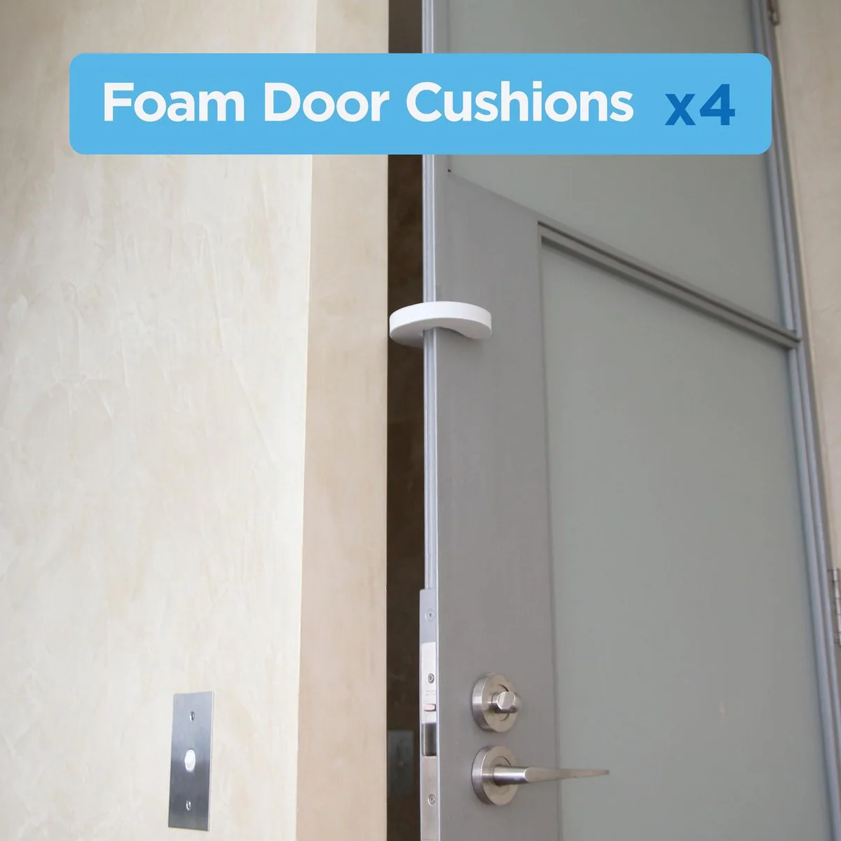 Perma Child Safety Foam Door Cushions - 90mm x 15mm x 90mm - Foam - Easy Install - 4 Pack - Image 2
