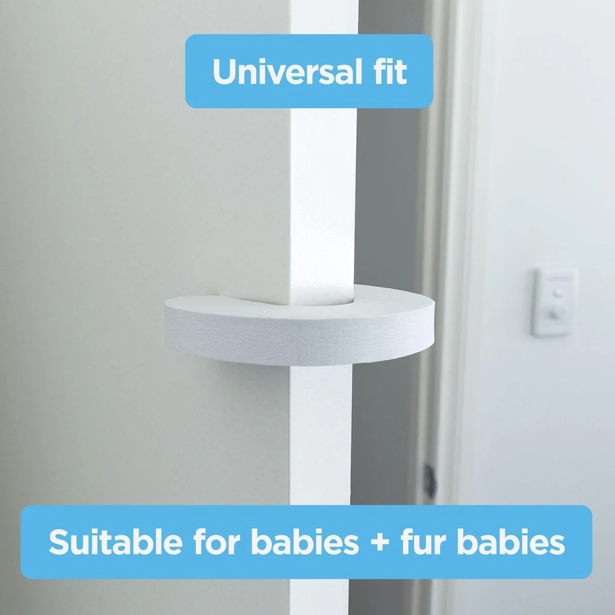 Perma Child Safety Foam Door Cushions - 90mm x 15mm x 90mm - Foam - Easy Install - 4 Pack - Image 3