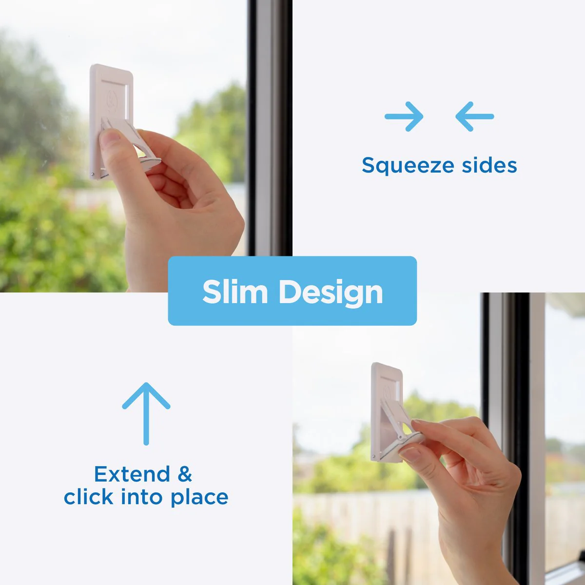 Perma Child Safety Sliding Door and Window Lock 2 Pack - 48mm x 77mm - Easy Installation - Dual Movement Lock - Image 4