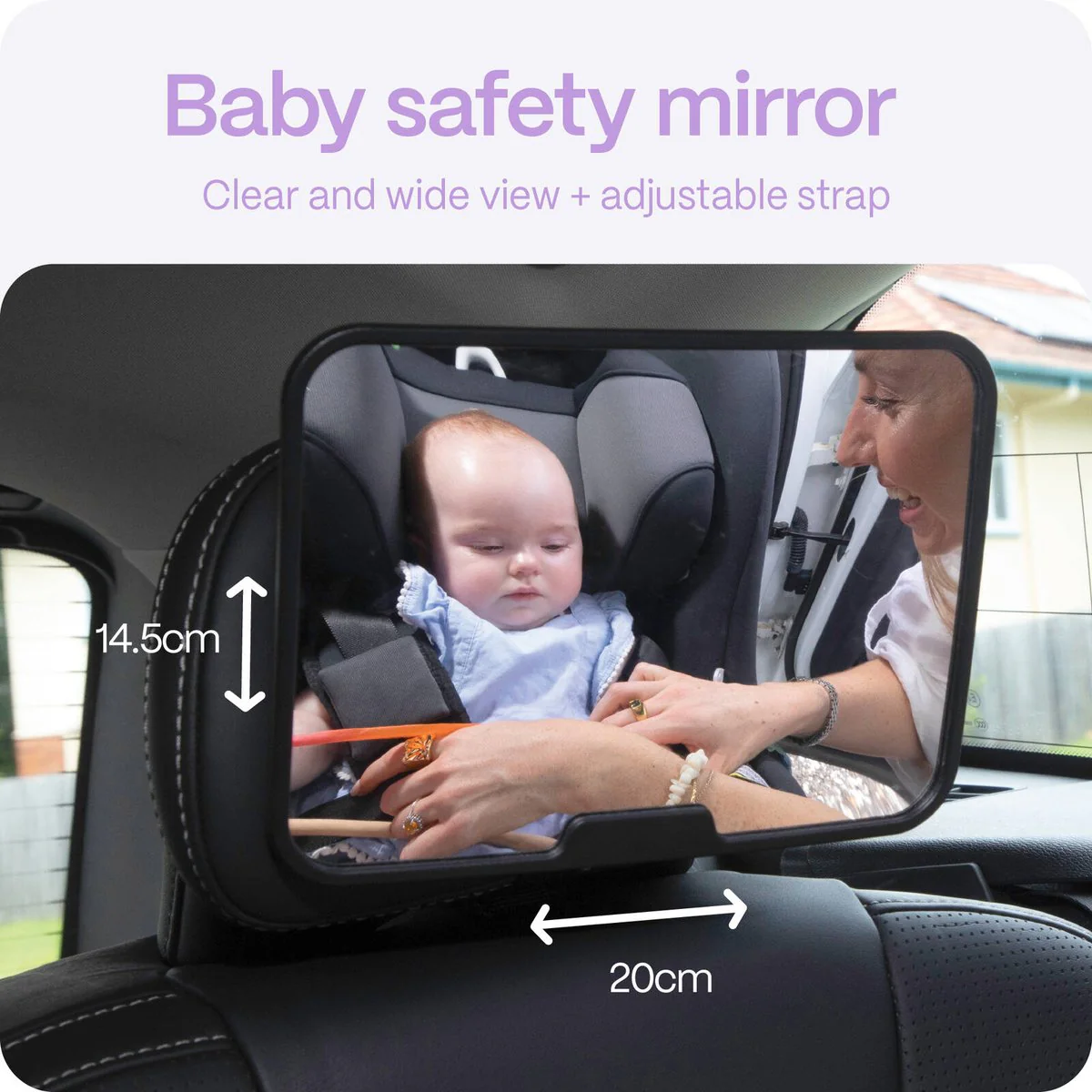 Perma Child Safety Travel Safety Kit - 3 Piece Set - Sunshades, Mirror, Sign - 120cm x 60cm - Image 5