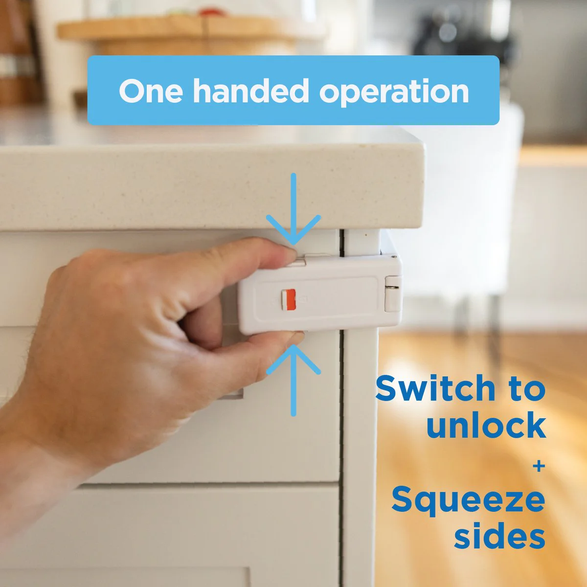 Perma Child Safety Ultimate Corner and Appliance Lock 4 Pack - 115mm x 92mm - Self-Adhesive - Image 5