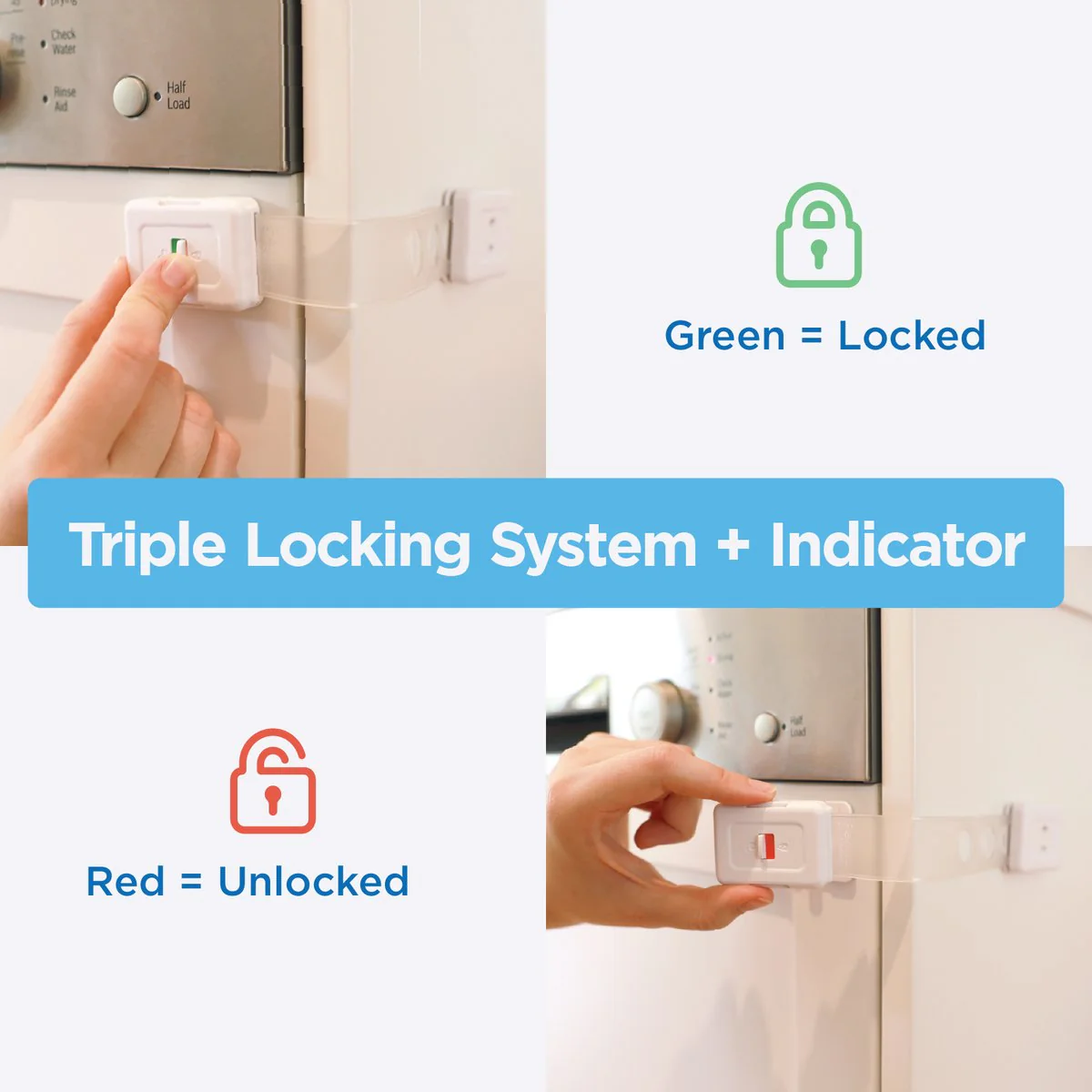 Perma Child Safety Ultimate Multi Latch 4 Pack - 15cm to 19cm - Secure Cabinets - Image 4