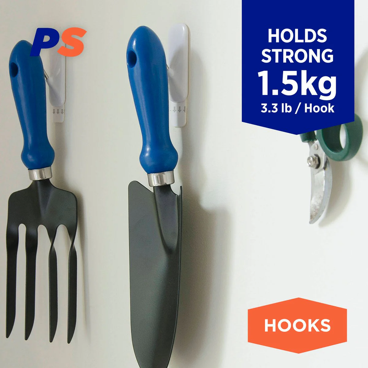 Permastik Large Cosmo Wire Hooks - 4 Pack - Plastic - Removable Adhesive - Image 2