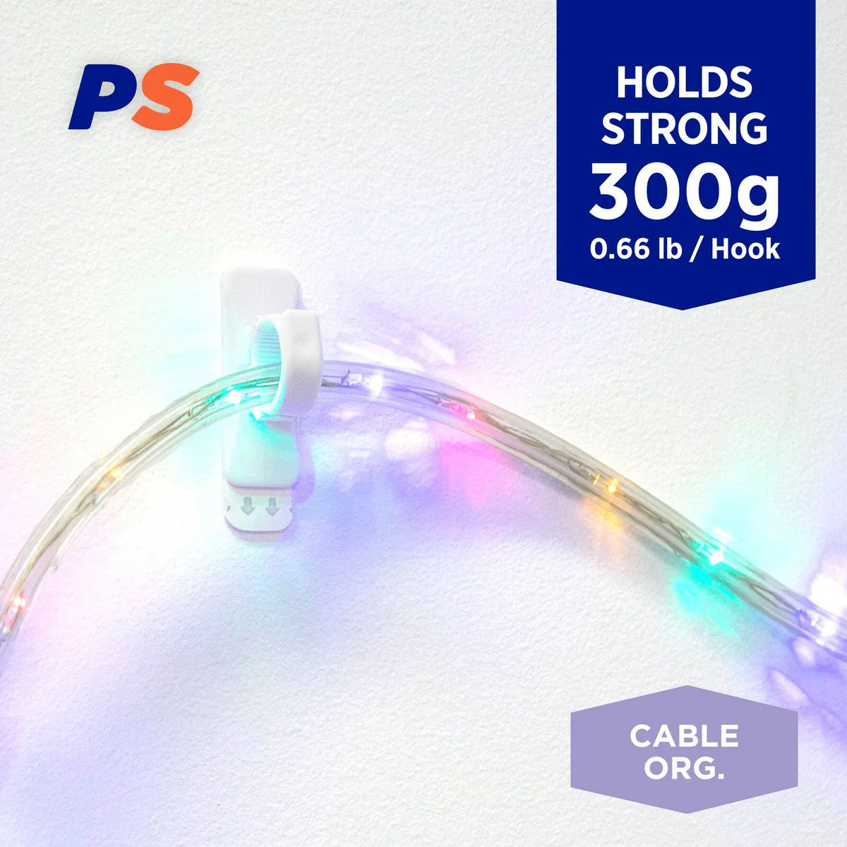 Permastik Small Cable Clips - 5 Pack - Plastic - Self-Adhesive - Image 2
