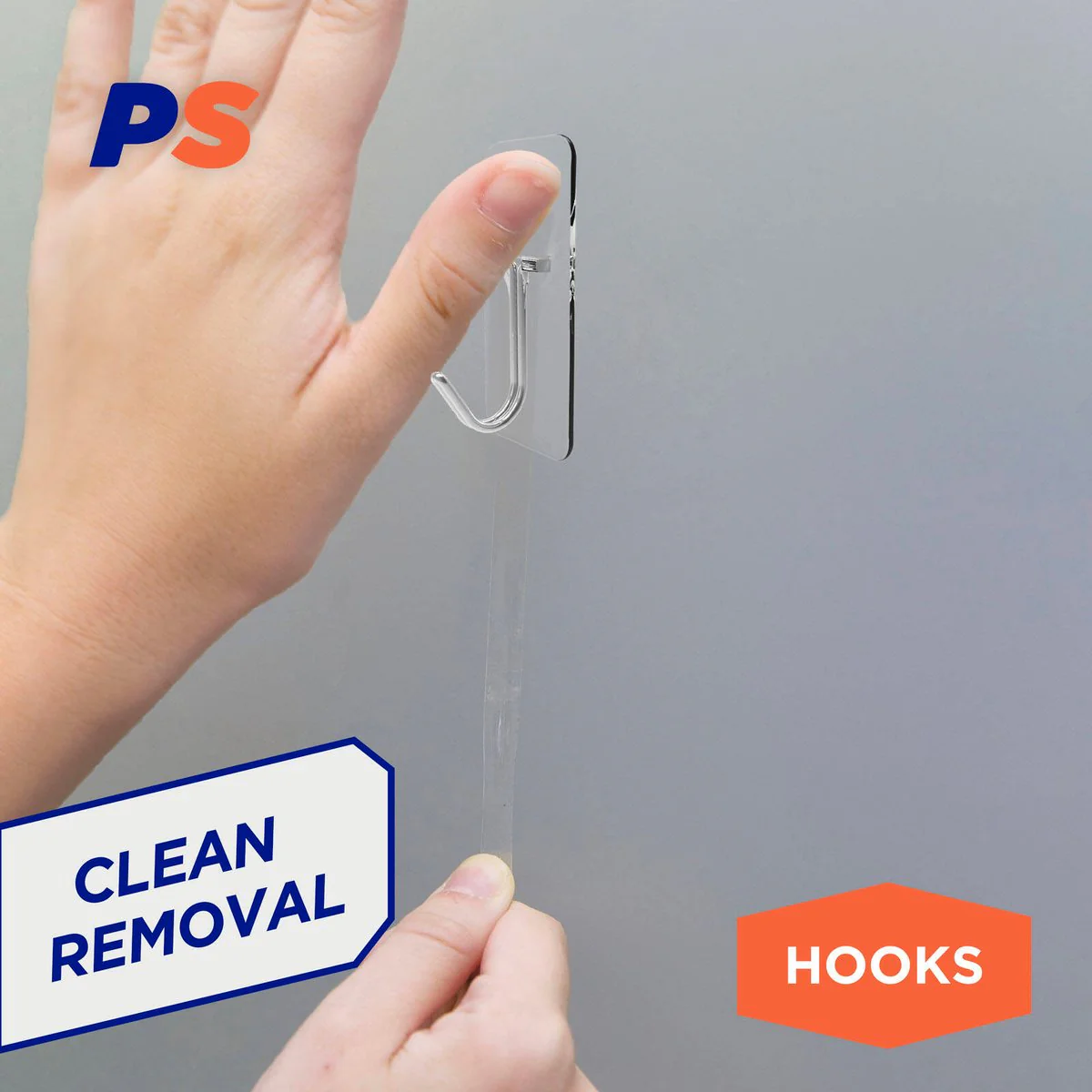 Permastik Small Kitchen Hooks - 9 Pack - Clear - Removable Adhesive - Image 4