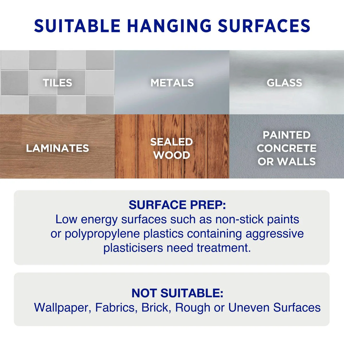 Permastik Small Steel Square Hooks - 9 Pack - Stainless Steel - Removable - Image 5