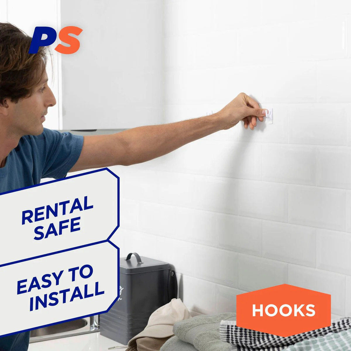 Permastik Small Utility Hooks 10 Pack - 20mm x 30mm - Holds 300g - Easy Application - Image 3