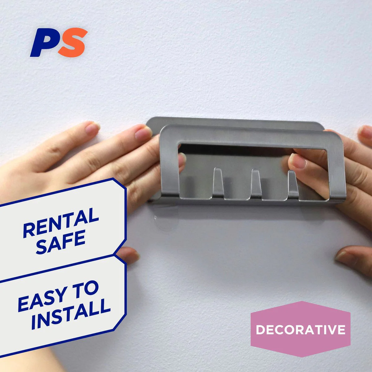 Permastik Steel Utility Rack - 140mm x 60mm - Stainless Steel - Easy Apply - Image 3