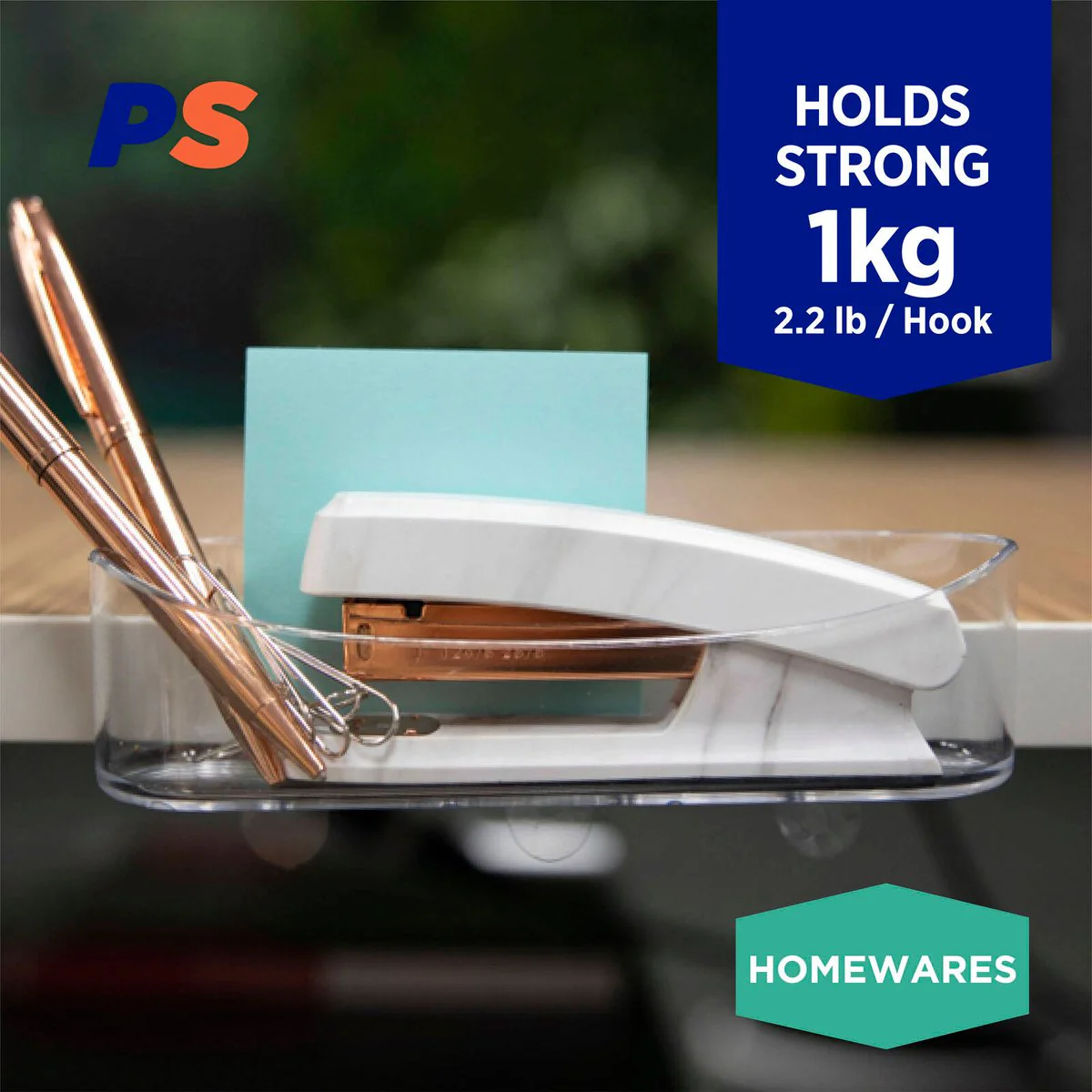 Permastik Clear Utility Caddy - 1kg Capacity - 45mm x 45mm x 163mm - Image 2
