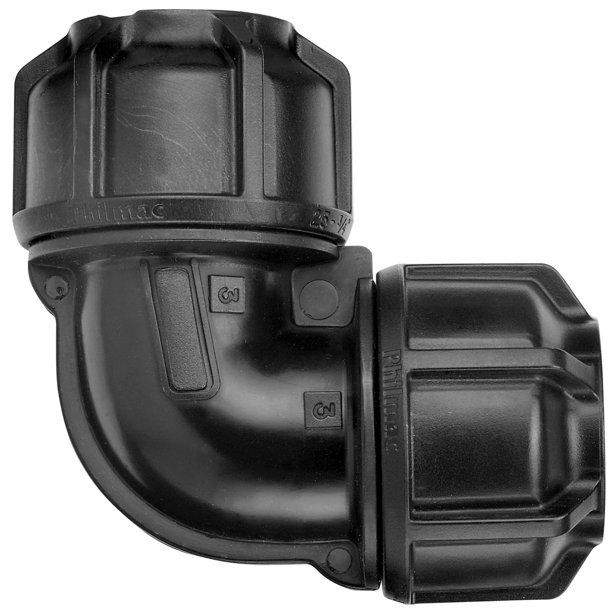 Philmac 25mm Poly Pipe Elbow - Polypropylene - 90 Degree - PN16