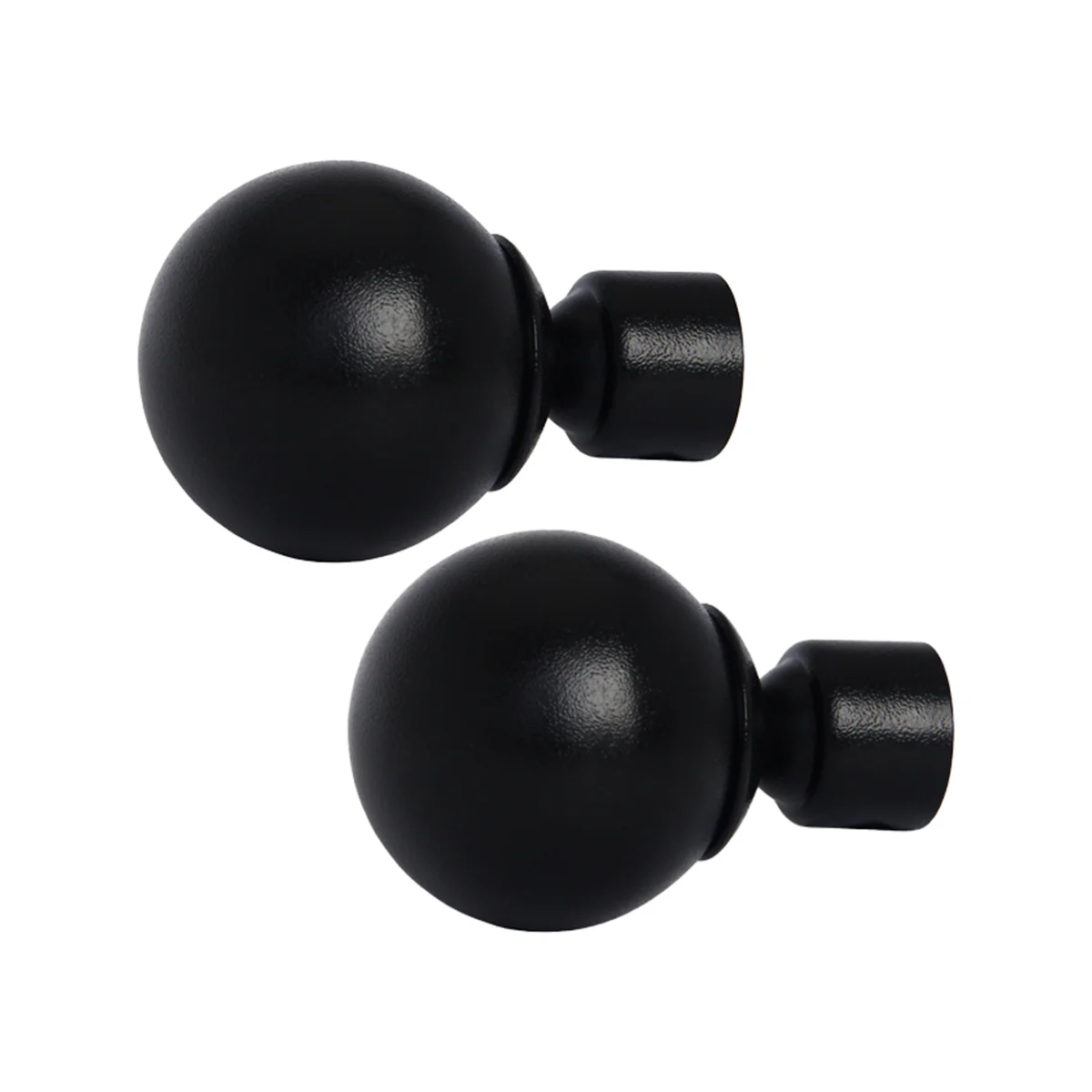 Pillar Ball Finial - 58mm - Aluminium - Black Finish - 2 Pack