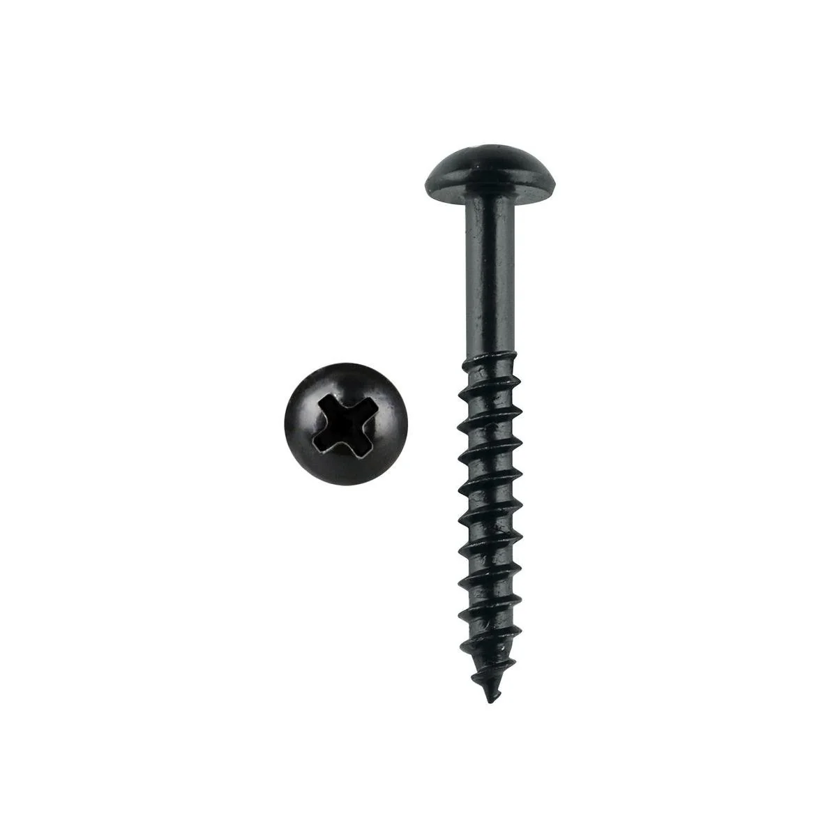 Pinnacle Black Round Head Timber Screw 4.0mm x 30mm 20 Pack