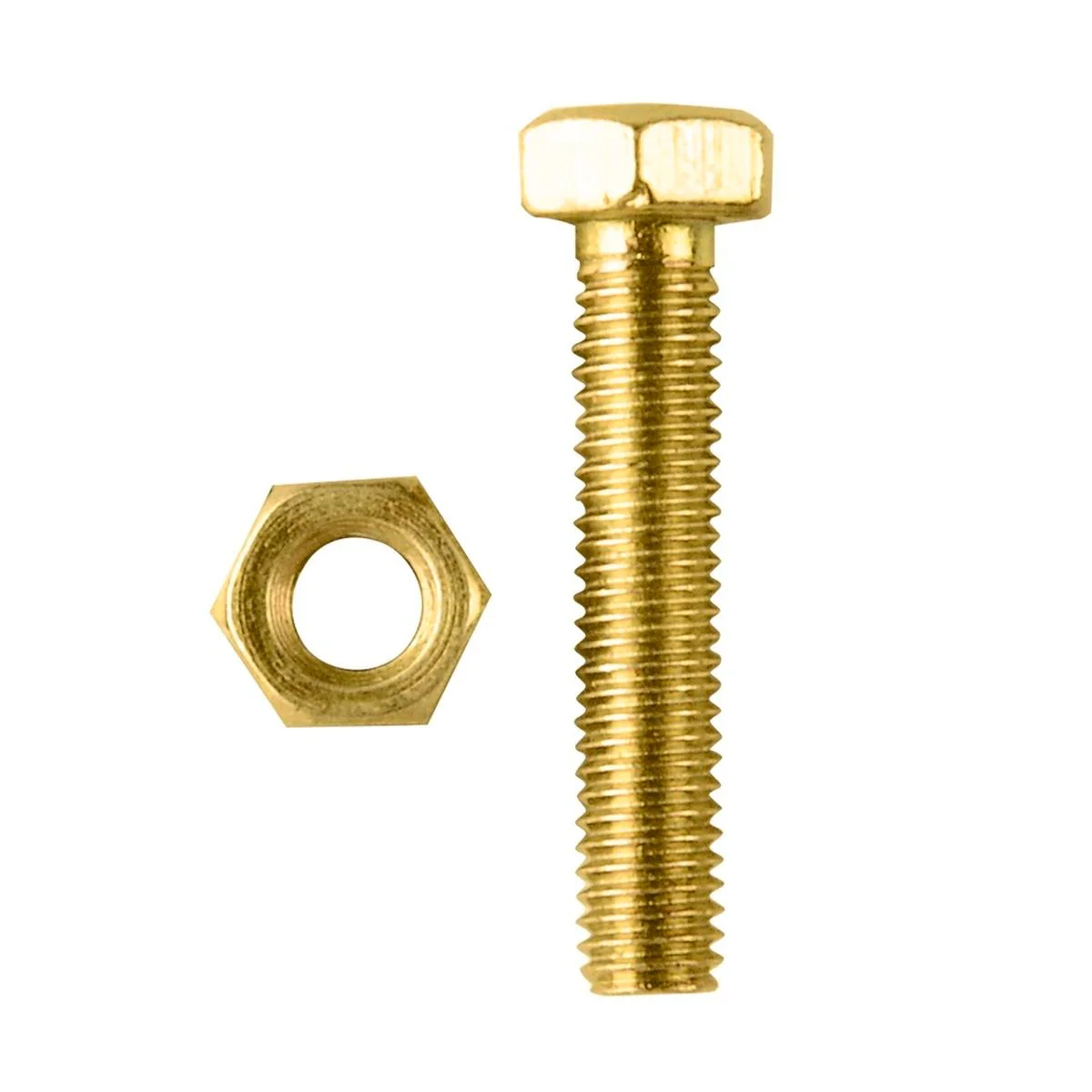 Pinnacle Hex Bolt and Nut - M5 x 25mm - Yellow Zinc - Hi Tensile - 10 Pack