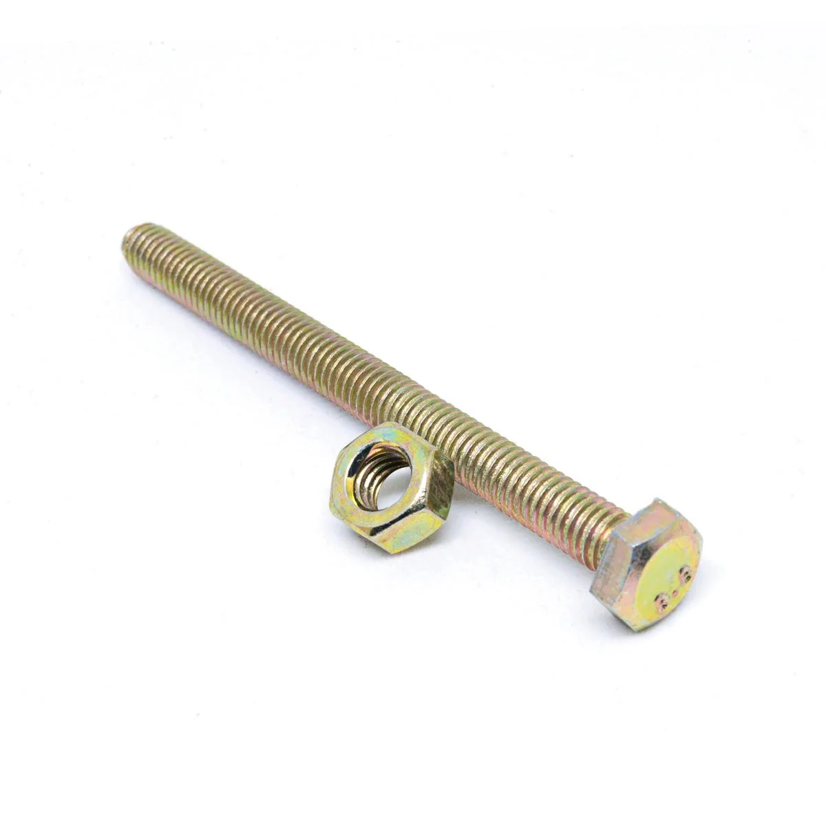 Pinnacle Hex Bolt & Nut - 8 x 75mm - Yellow Zinc - Hi Tensile - 4 Pack