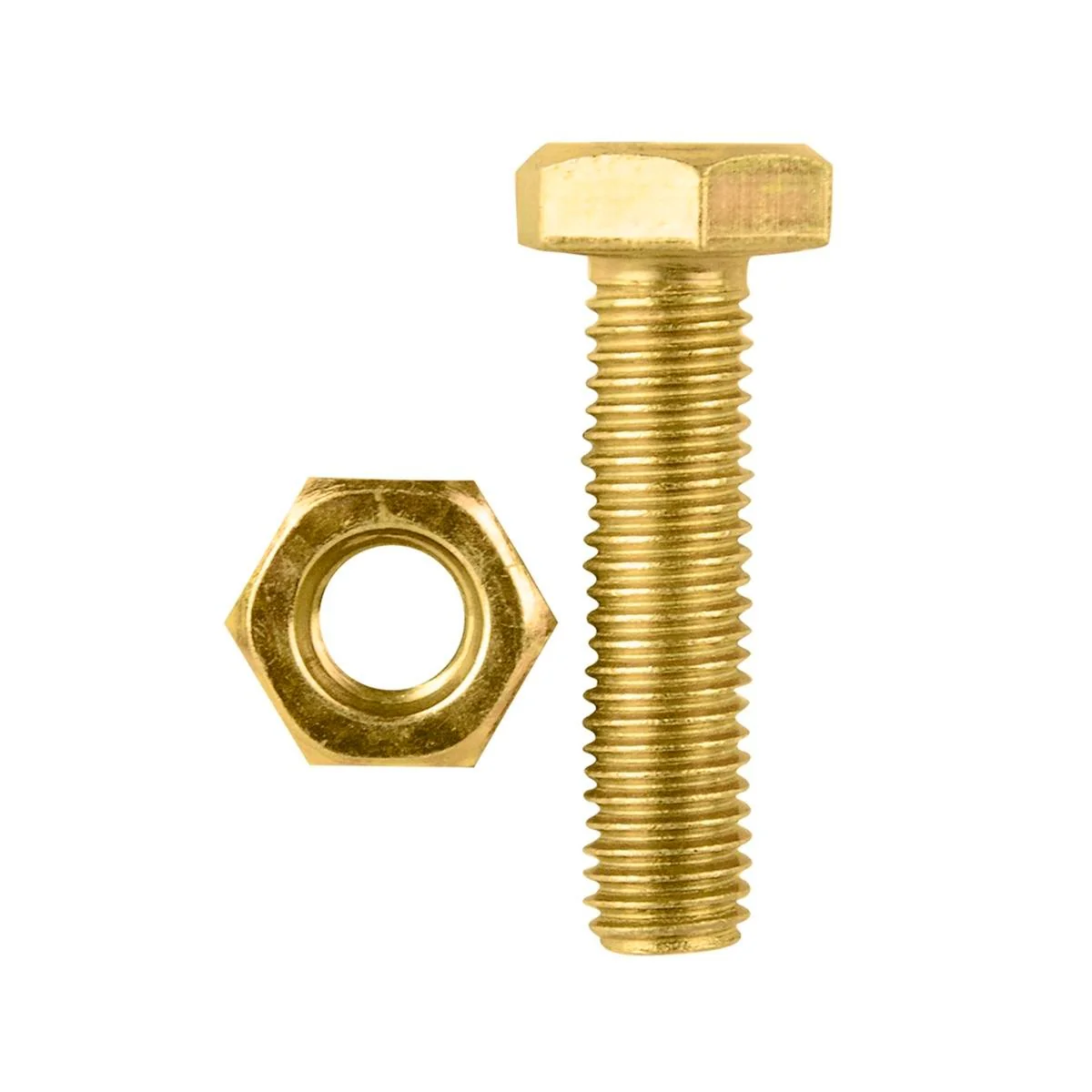 Pinnacle Hex Bolt & Nut - M10 x 40mm - Yellow Zinc - Hi Tensile - 4 Pack