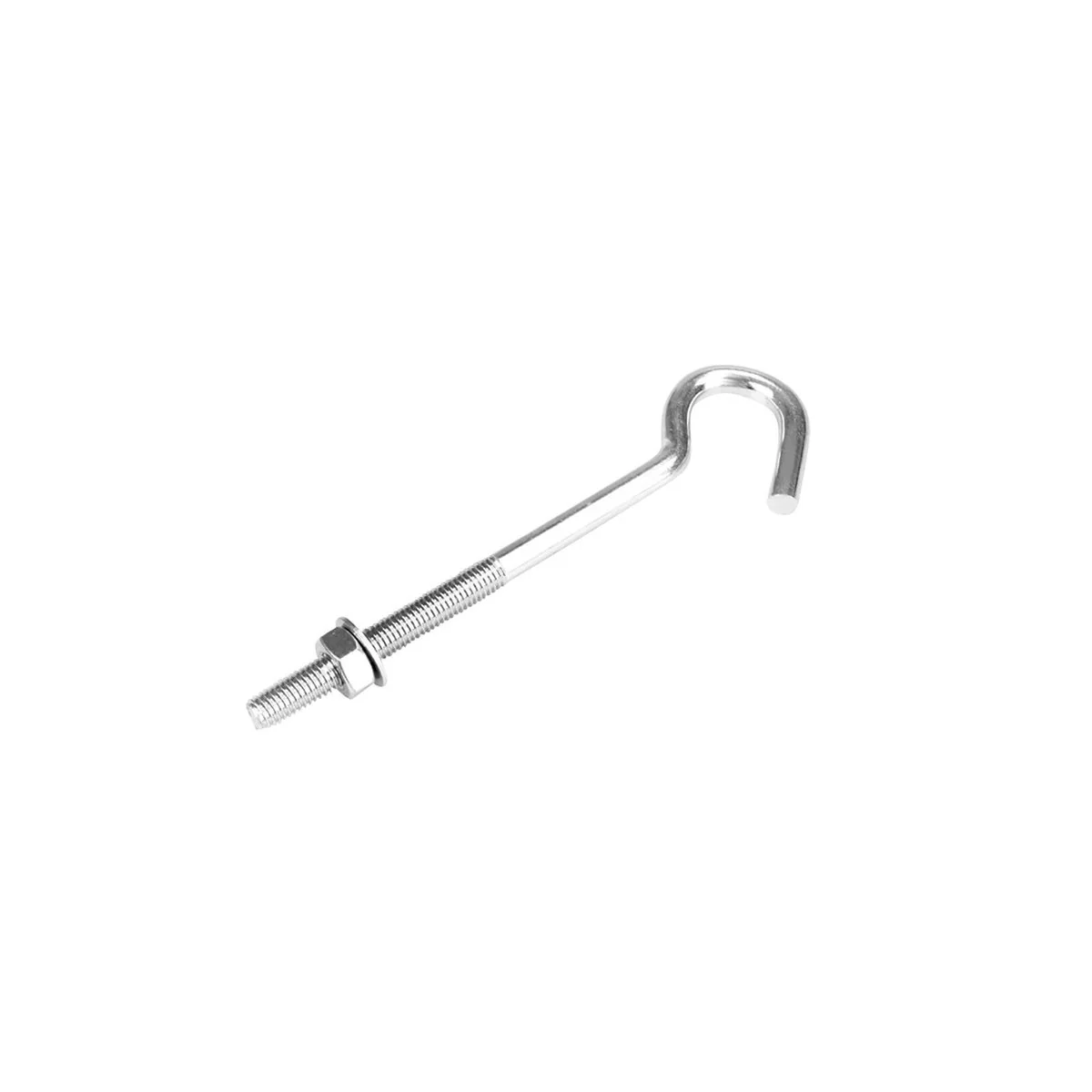 Pinnacle M10 Zinc Plated Hook Bolt - 180mm x 74mm - 50kg Load Capacity