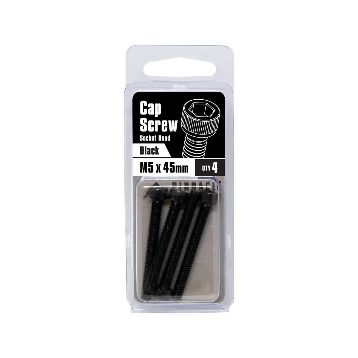 Pinnacle M5 Black Oxide Socket Head Cap Screw 4 Pack - 45mm - Image 2