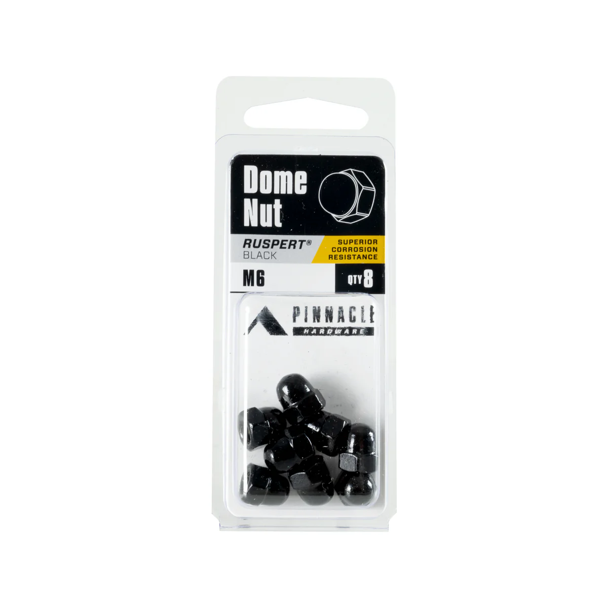 Pinnacle m6 Black Ruspert Dome Nut 8 Pack - 48mm x 120mm x 17mm - Corrosion Resistant - Image 2
