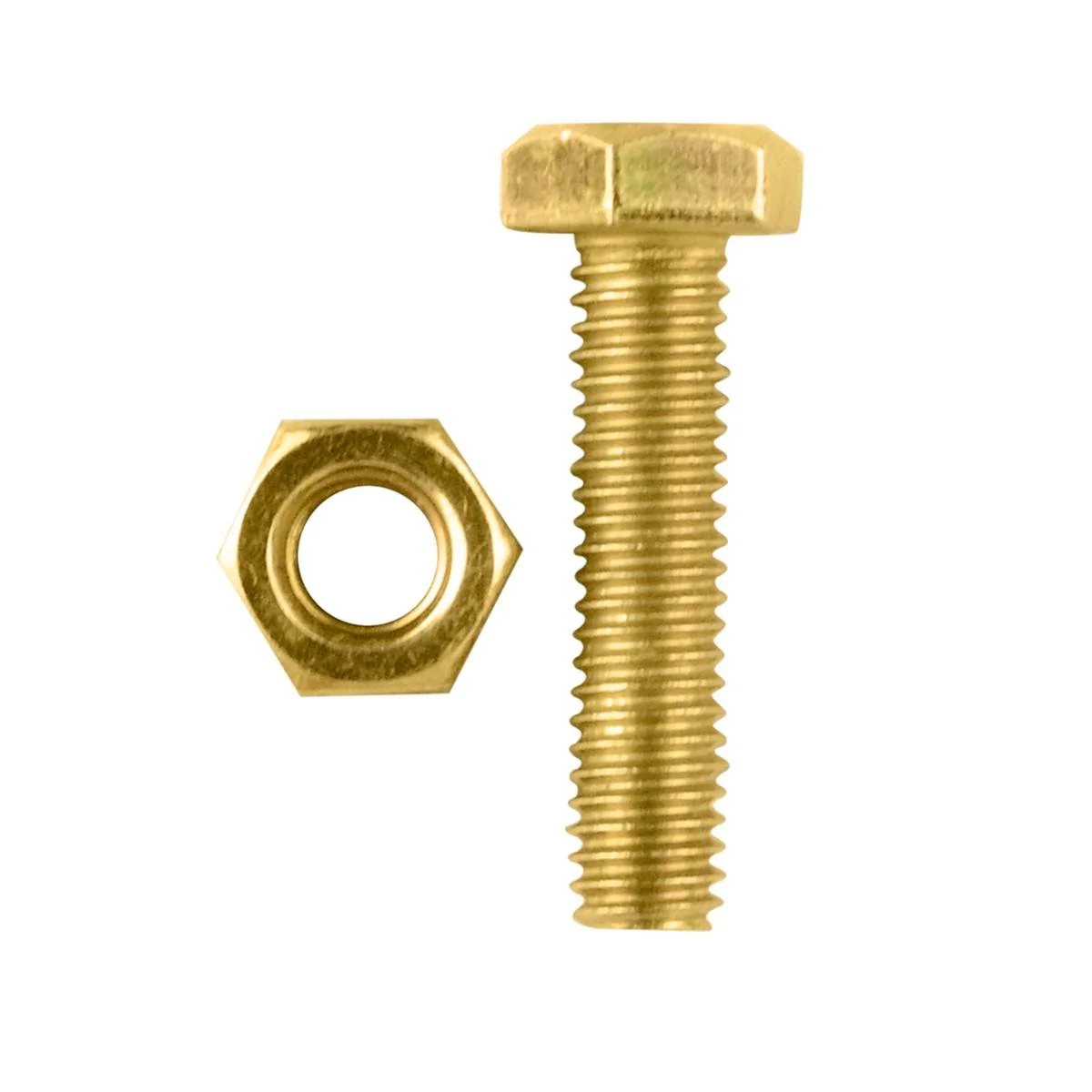 Pinnacle M6 x 25mm Yellow Zinc Hi Tensile Hex Bolt and Nut 10 Pack