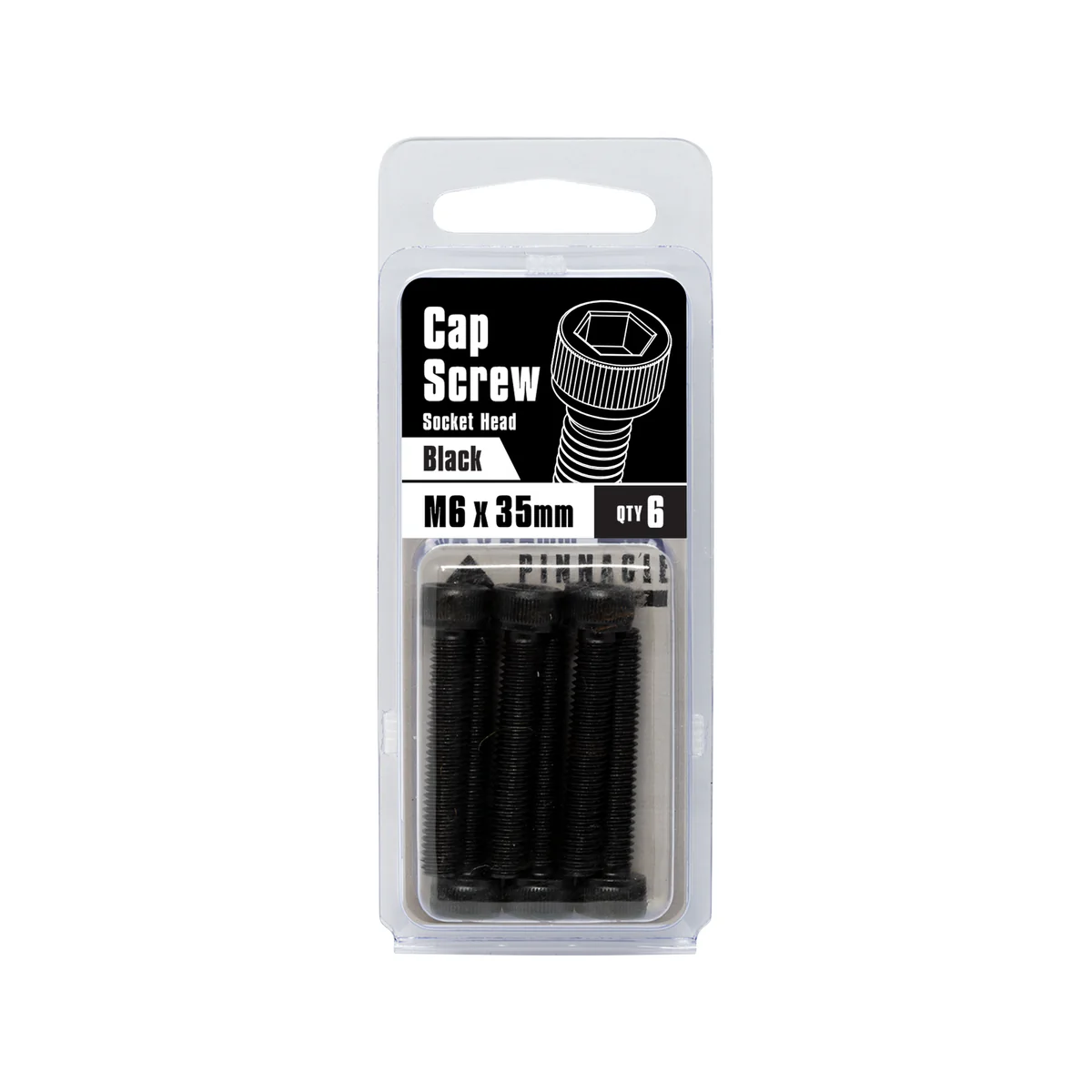 Pinnacle M6 x 35mm Black Oxide Socket Head Cap Screw - 6 Pack - Image 2