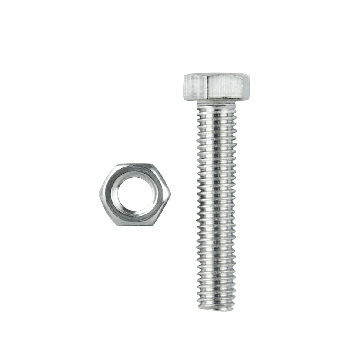 Pinnacle M6 x 40mm Zinc Plated Hex Head Bolts and Nuts 6 Pack