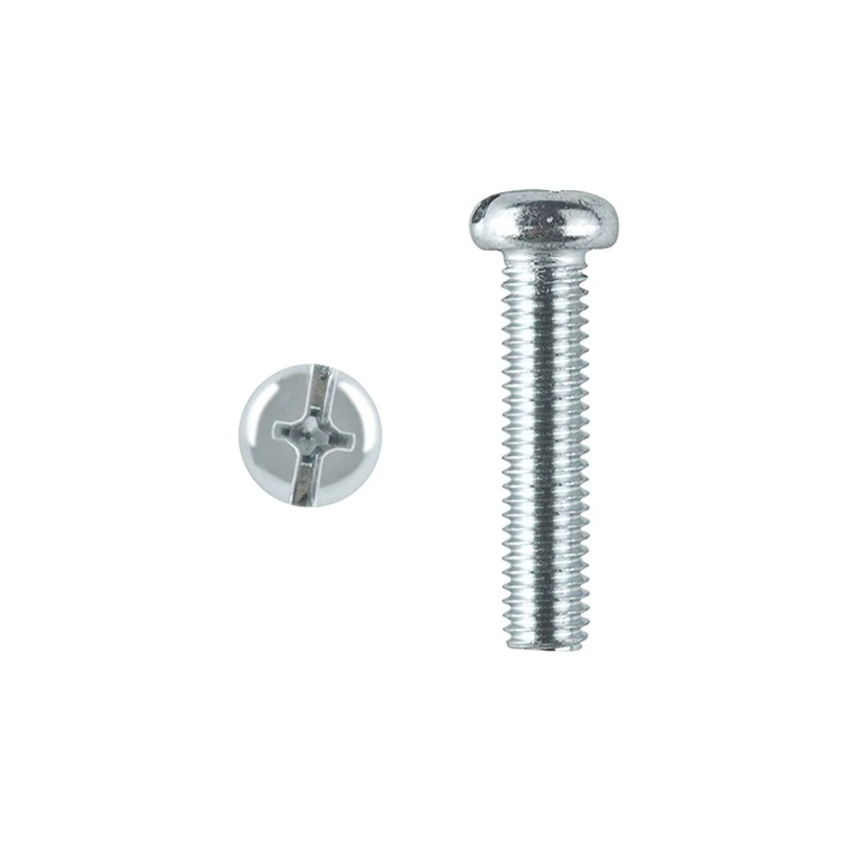 Pinnacle M6 Zinc Plated Round Head Bolts and Nuts 4 Pack - 50mm