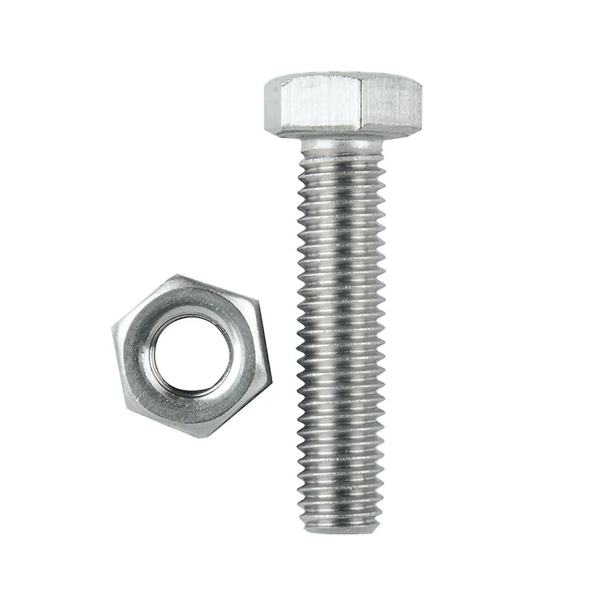 Pinnacle M8 x 100mm Stainless Steel Hex Bolt and Nut 2 Pack