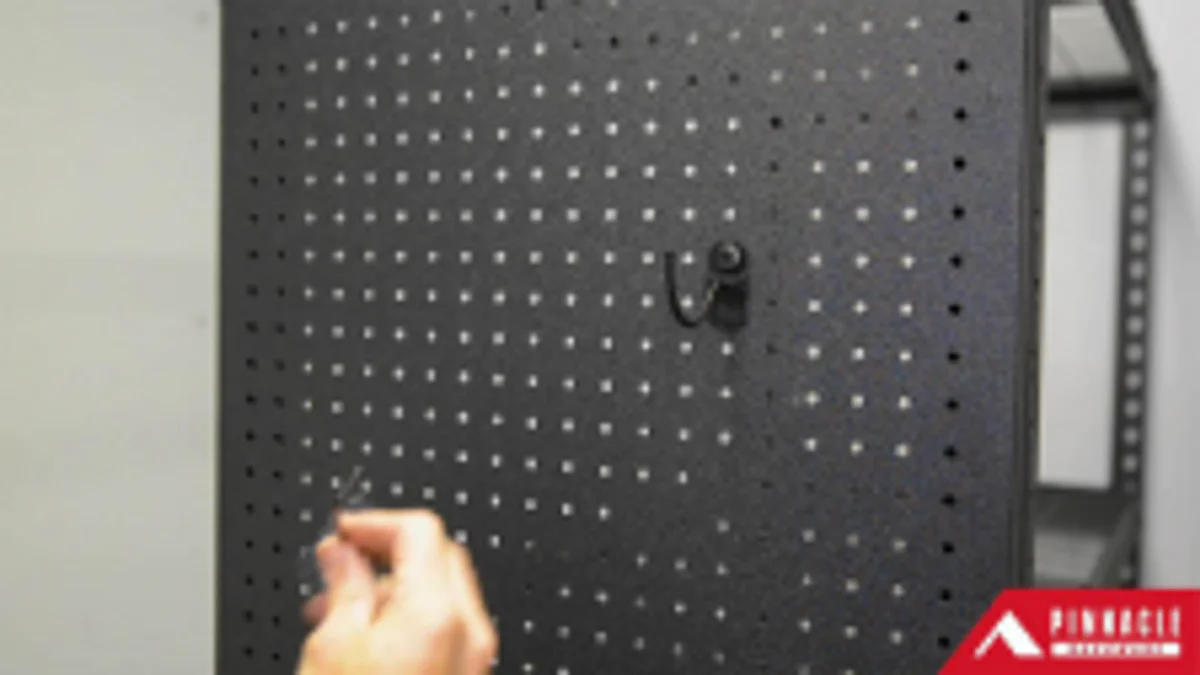 Pinnacle Black Gloss Heavy Duty Curved Pegboard Hook 6 Pack - 25mm x 90mm - Image 3