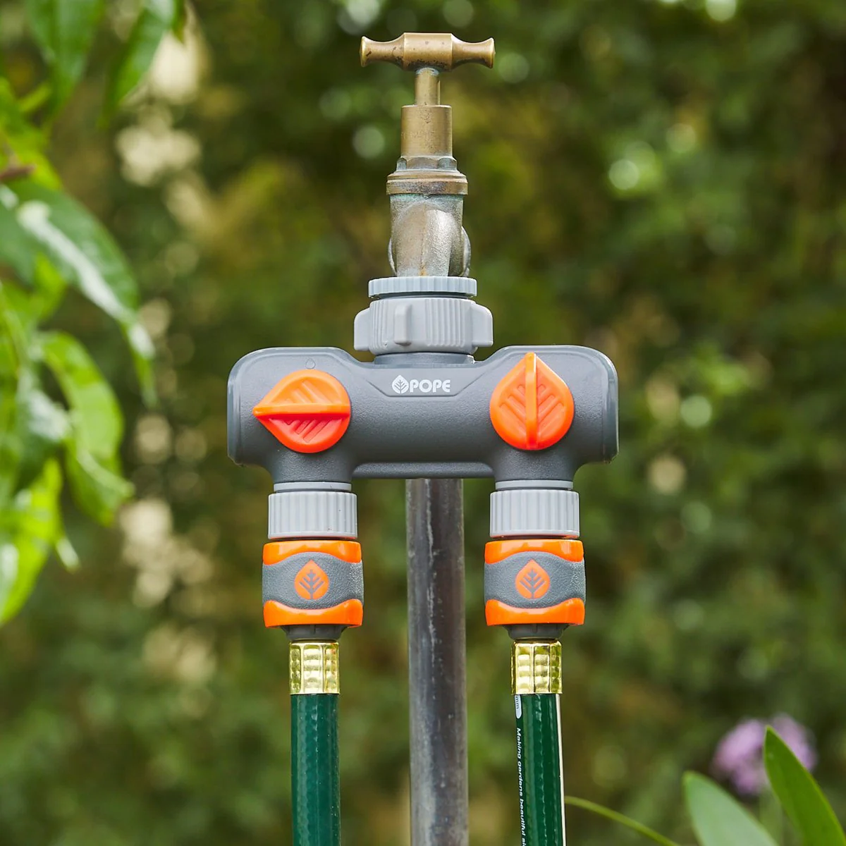 Pope 2 Way Tap Outlet - Dual Watering Device - 12mm Snap-On Outlets - 145mm x 415mm x 80mm - Image 5