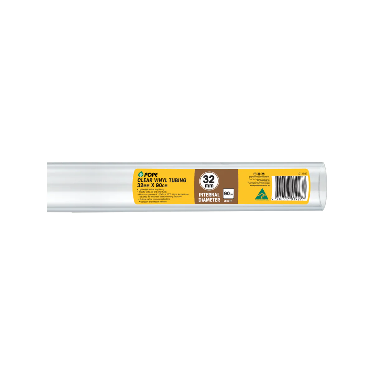 Pope Clear Vinyl Tubing - 32mm x 90cm - PVC - Low Pressure Use