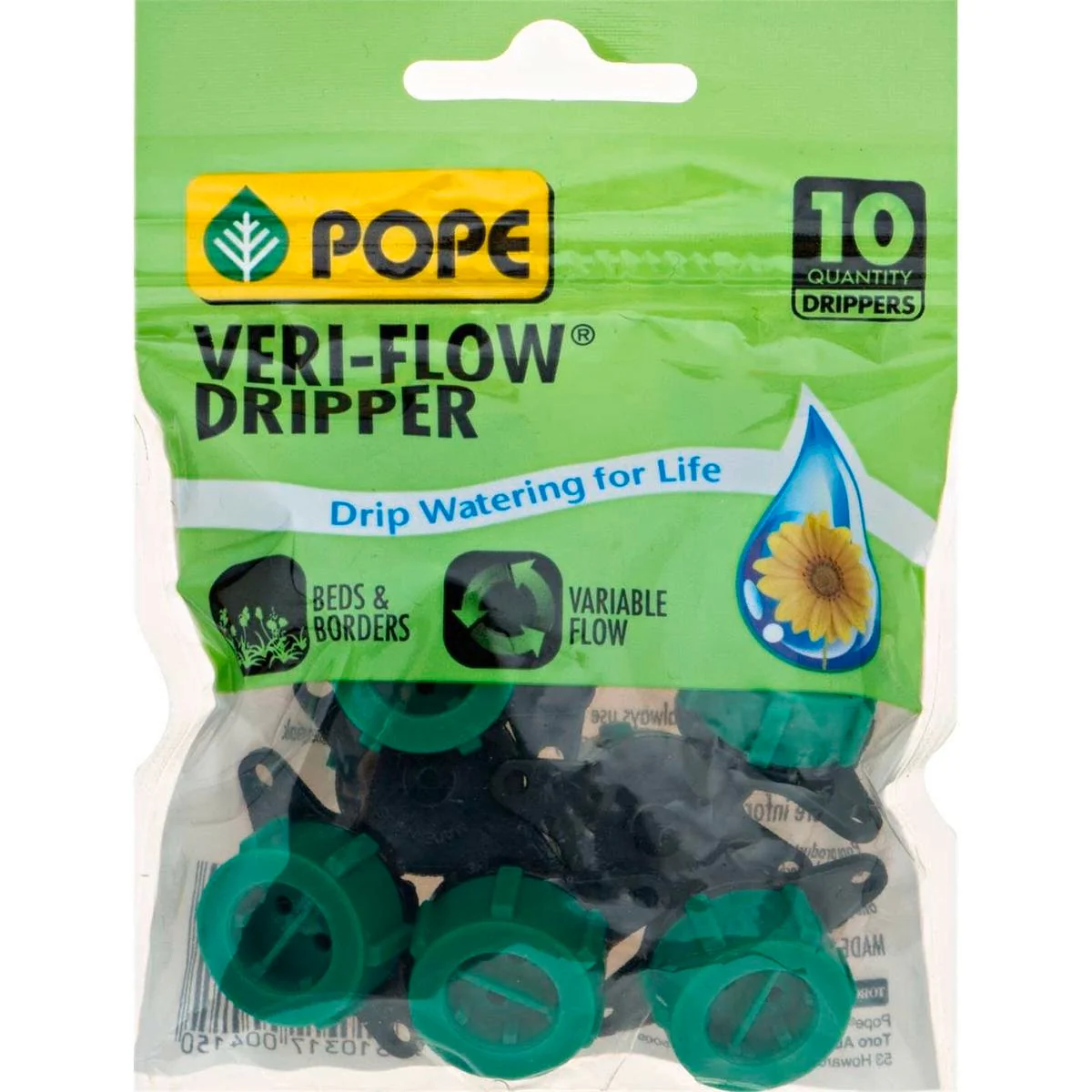 Pope Veri-Flow Dripper - 10 Pack - Polypropylene - Adjustable Flow
