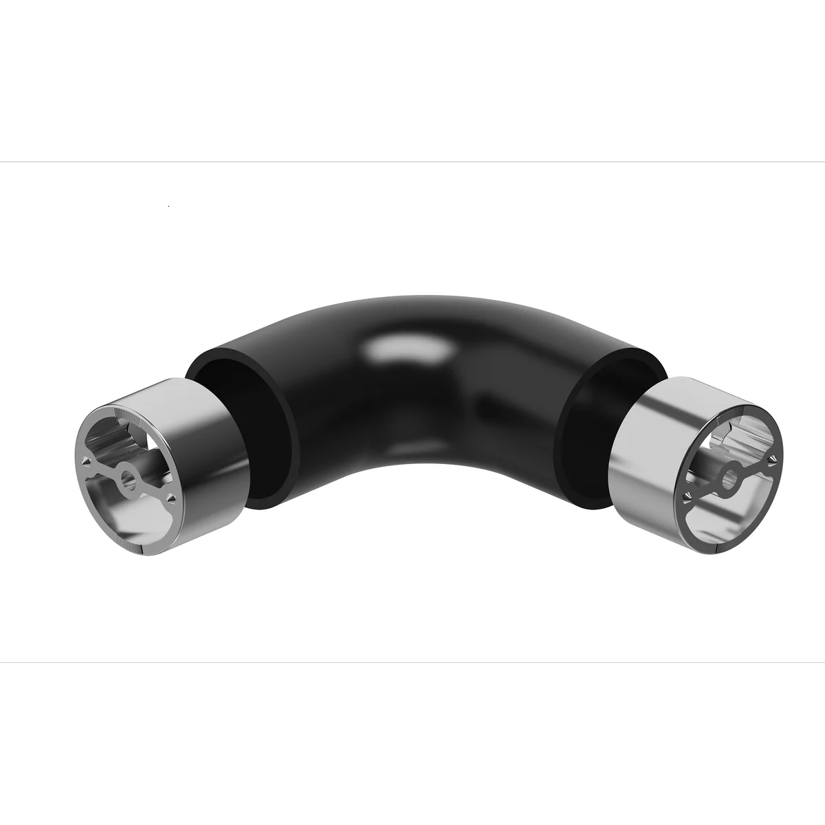 Porta Handrail - 90 Degree - 304 Stainless Steel - Matt Black Finish