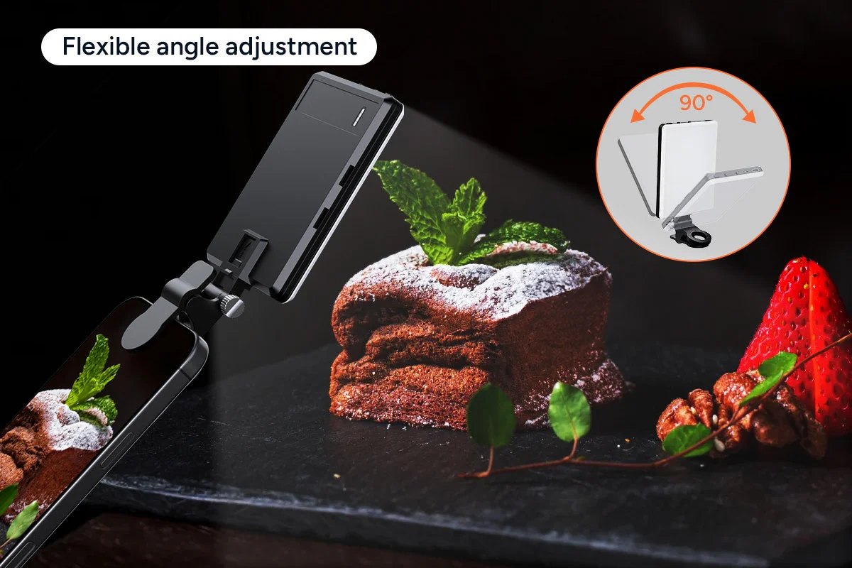 Portable 60 LED Rechargeable Selfie Light with Clip - Customizable Brightness - Image 7