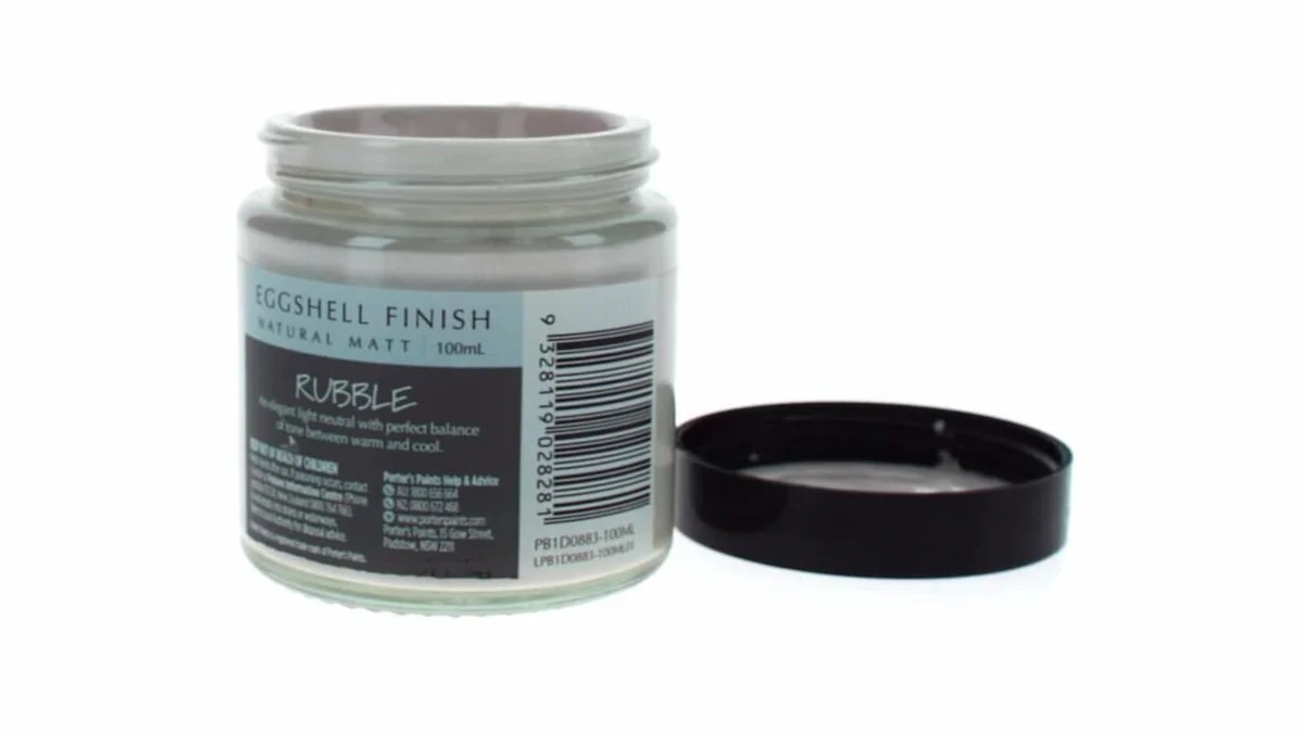 Porter S Washable Paint - 100ml - Rubble - Eggshell Finish - 0.1L - Image 5
