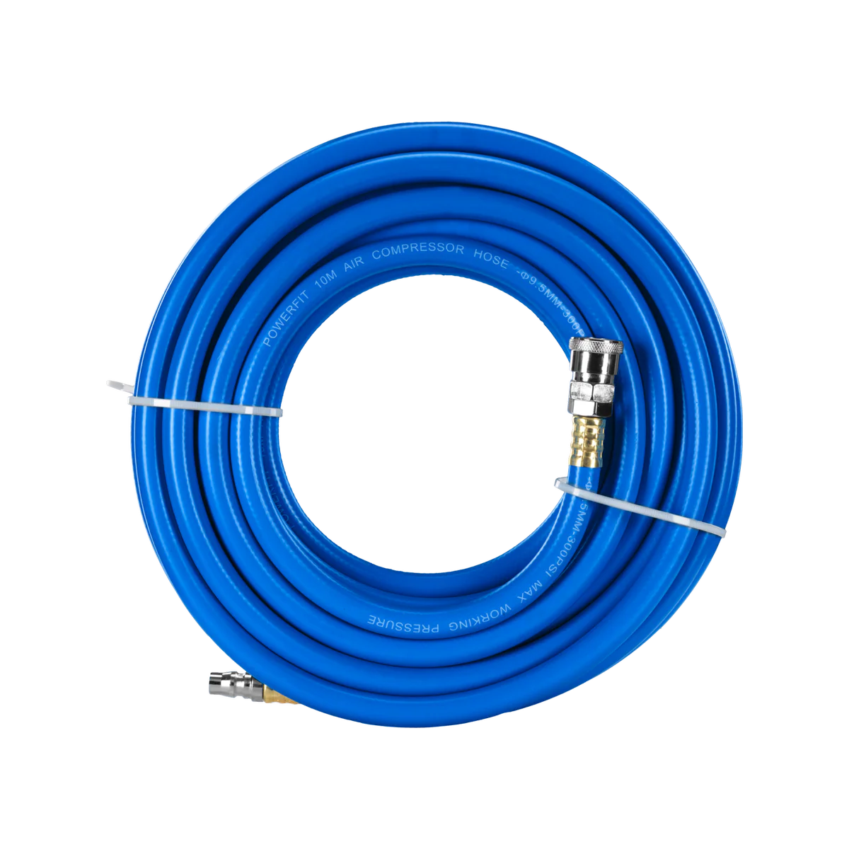Powerfit 10m Braided Air Hose - Nitto Fittings - ¼” BSP - 300 PSI - Image 2