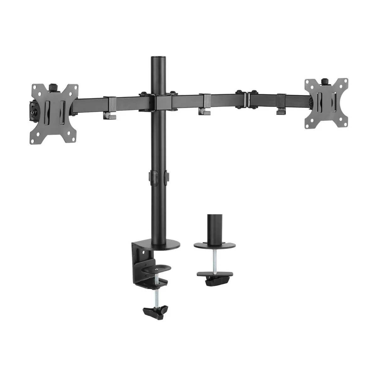 Practa 13 32 Full Motion Dual Arm Monitor Mount - Black - Dual Monitor Support - Image 2