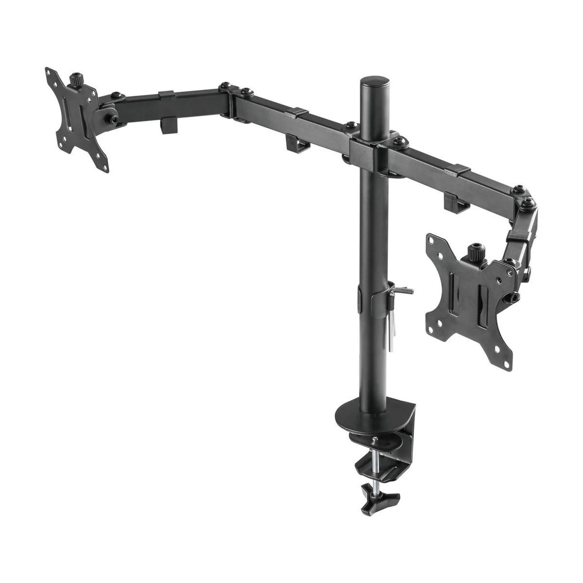 Practa 13 32 Full Motion Dual Arm Monitor Mount - Black - Dual Monitor Support - Image 4