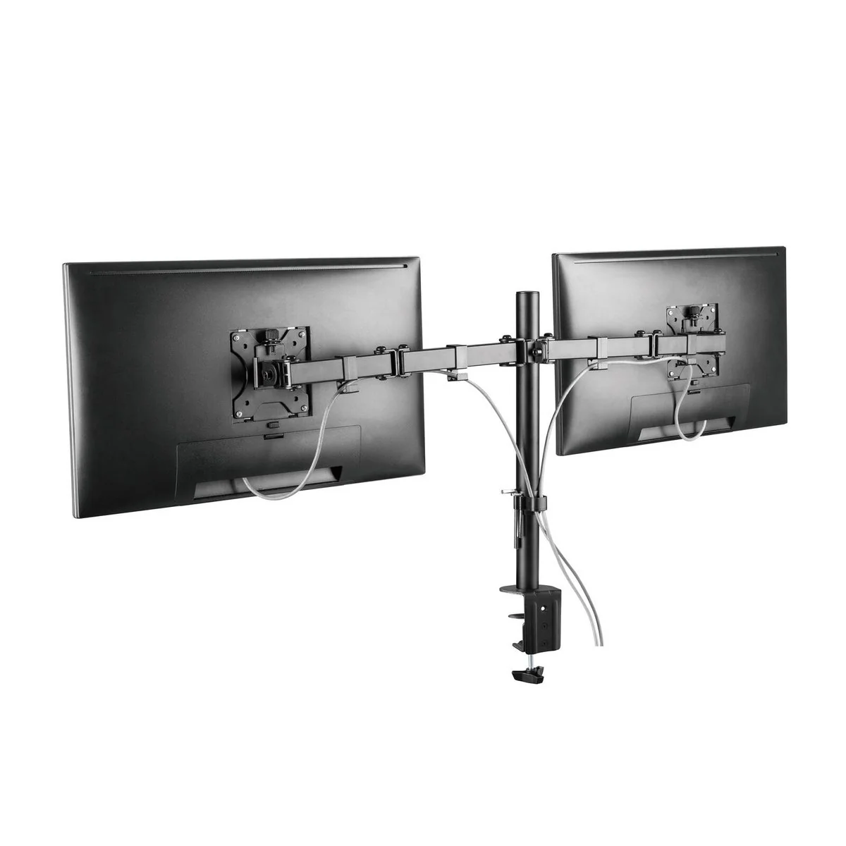 Practa 13 32 Full Motion Dual Arm Monitor Mount - Black - Dual Monitor Support - Image 5