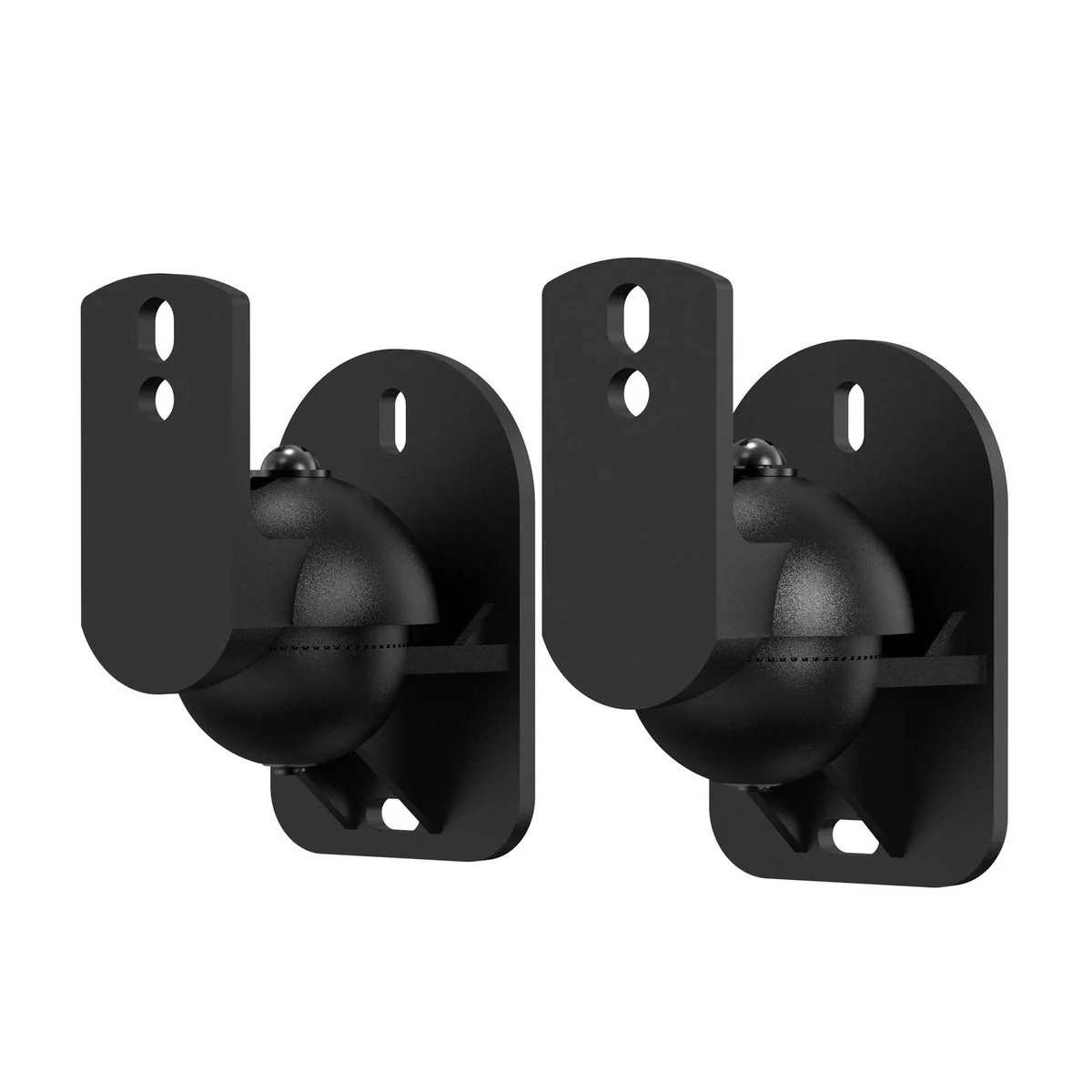 Practa Speaker Bracket PRSM2 2 Pack - Adjustable Wall Mount - Black - 60mm - Image 2