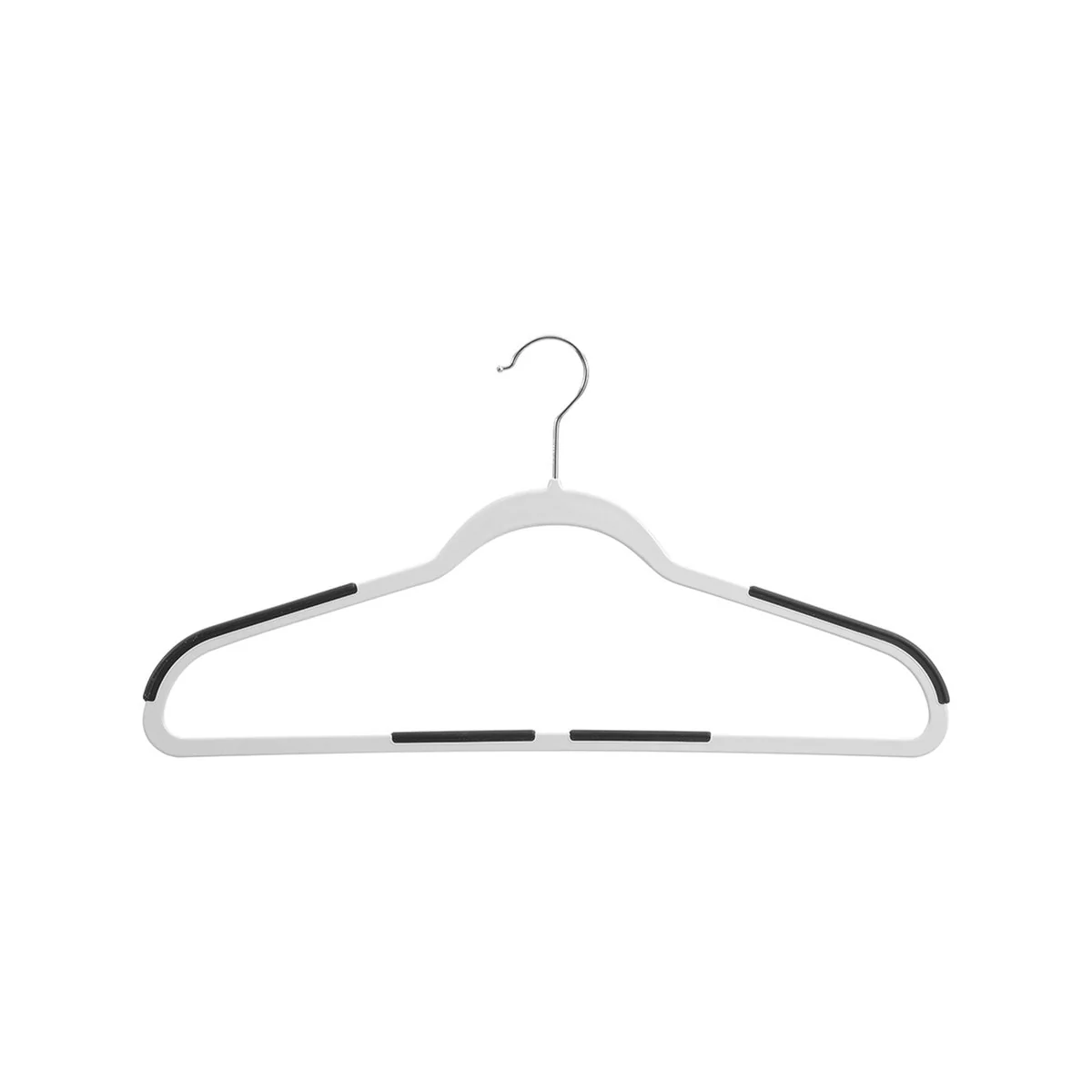 Practa White Anti Slip Plastic Hangers 10 Pack - 60mm x 240mm x 450mm - Durable - Image 3