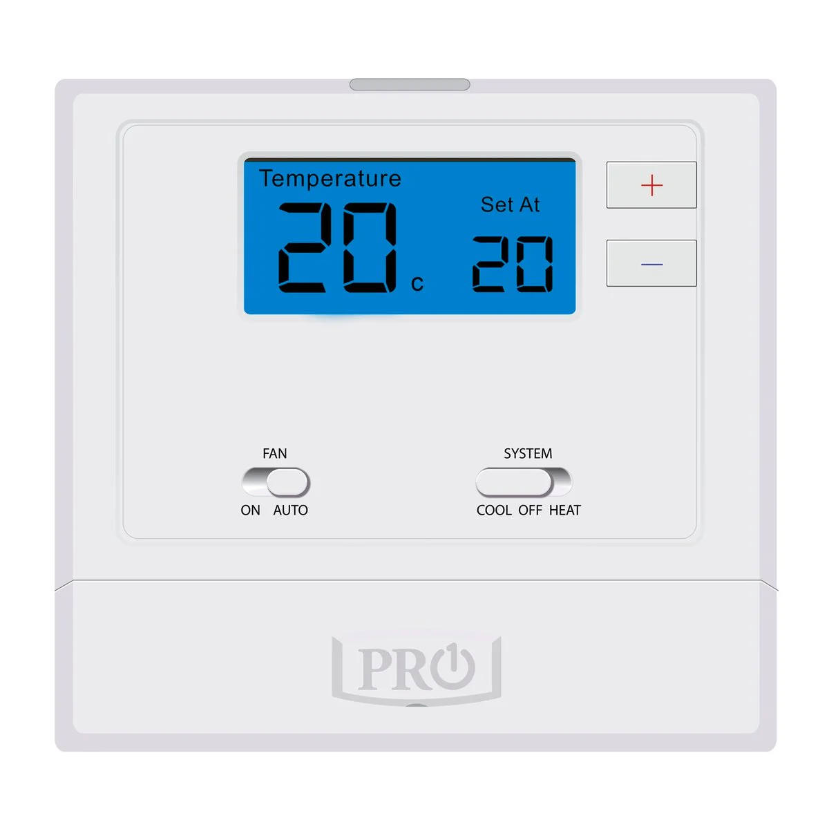 Pro1 T601-2 Thermostat - Non-Programmable - 120mm x 110mm x 25mm - White - Image 2