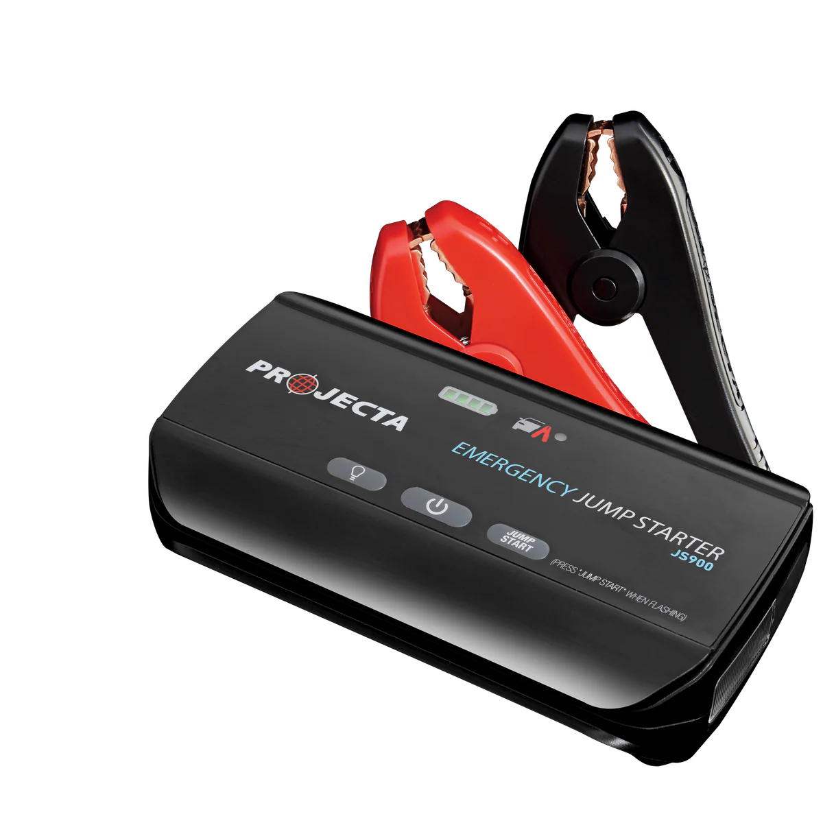 Projecta 12V 900A Jumpstarter - Compact Lithium - 115mm x 185mm x 80mm - Black - 9 Starts - LED Flood Light - USB Power Bank - Image 5
