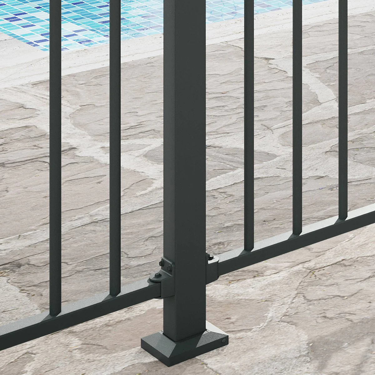 Protectoral Aluminium Pool & Garden Fence Brackets 4 Pack 38x25mm Monument - Image 2