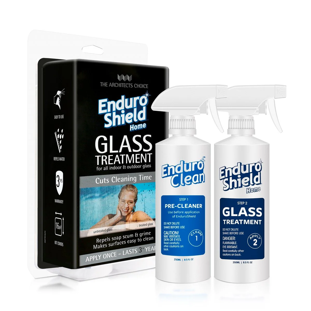 Protectoral Enduroshield Glass Cleaner Kit - 250ml - Hydrophobic Coating - Image 2